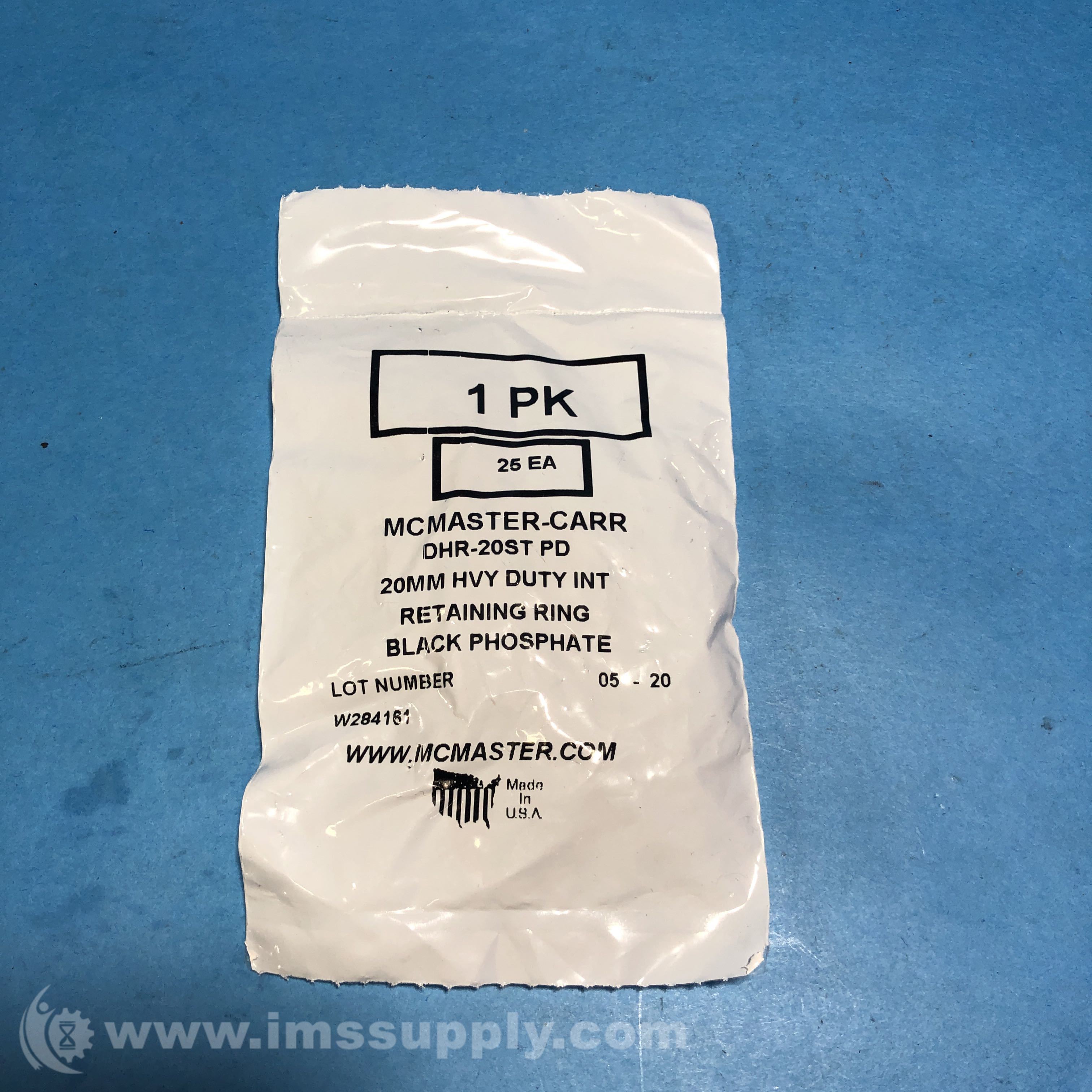 McMasterCarr DHR20STPD Pack of 25 Heavy duty retaining Ring IMS Supply