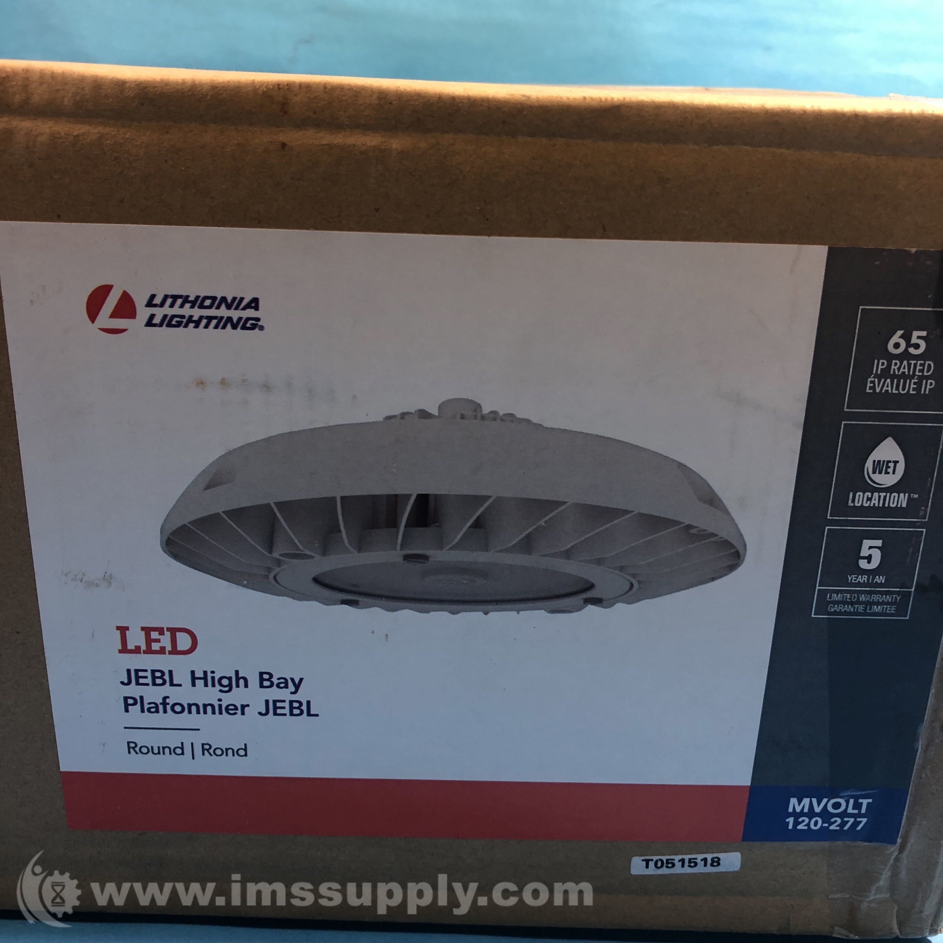 Lithonia Lighting JEBL12L40K80CRIWH Integrated LED High Bay IMS
