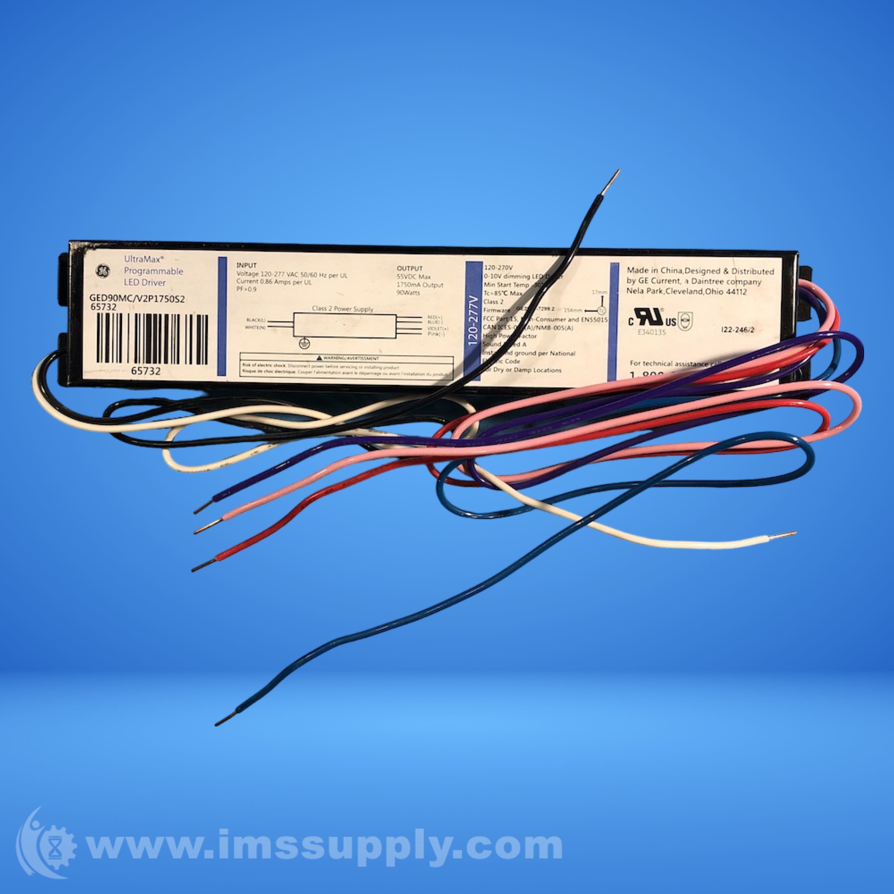 General Electric GED90MC/V2P1750S2 Dimming LED Driver - IMS Supply