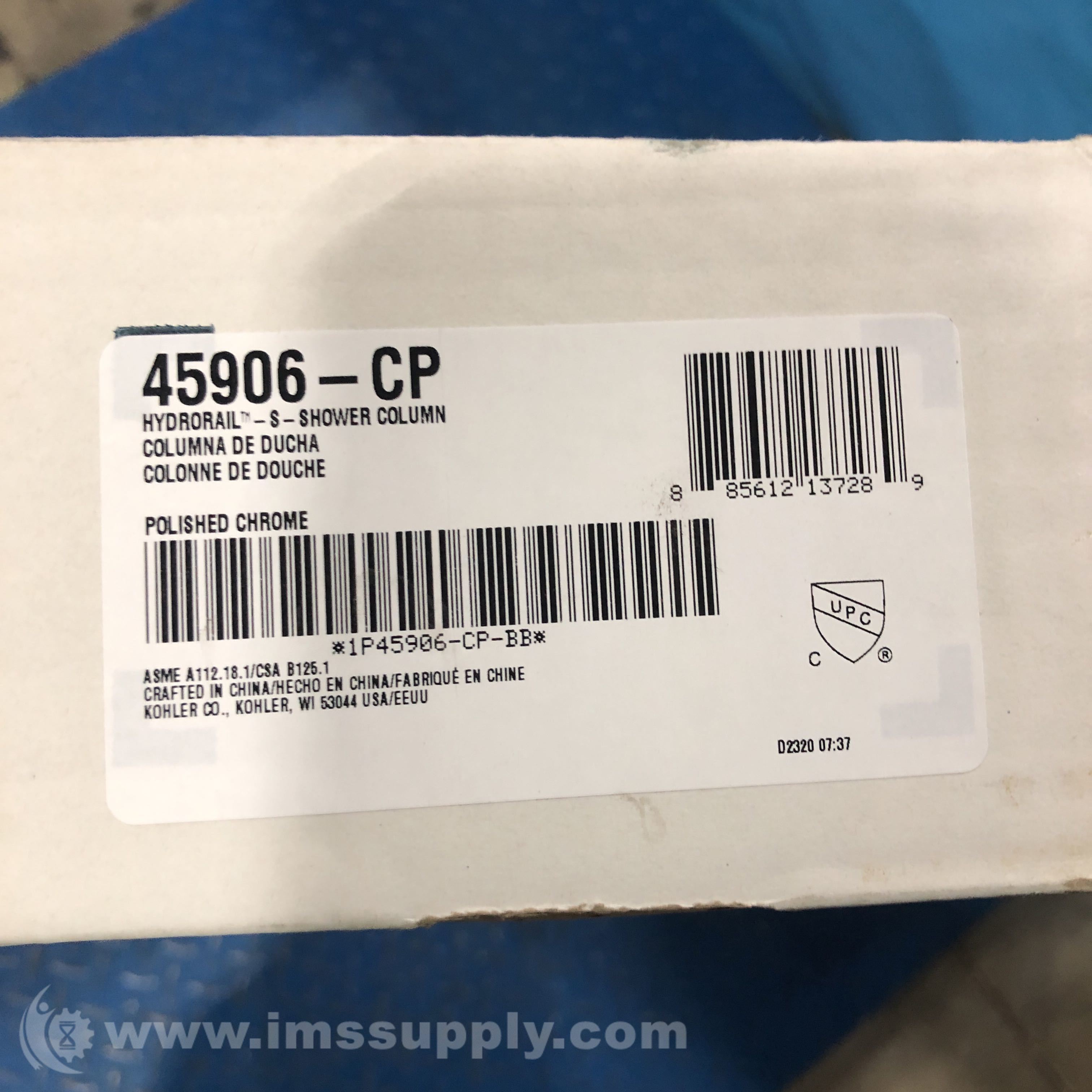 Kohler 45906-CP 25-3/8 in. Shower Rail in Polished Chrome - IMS Supply