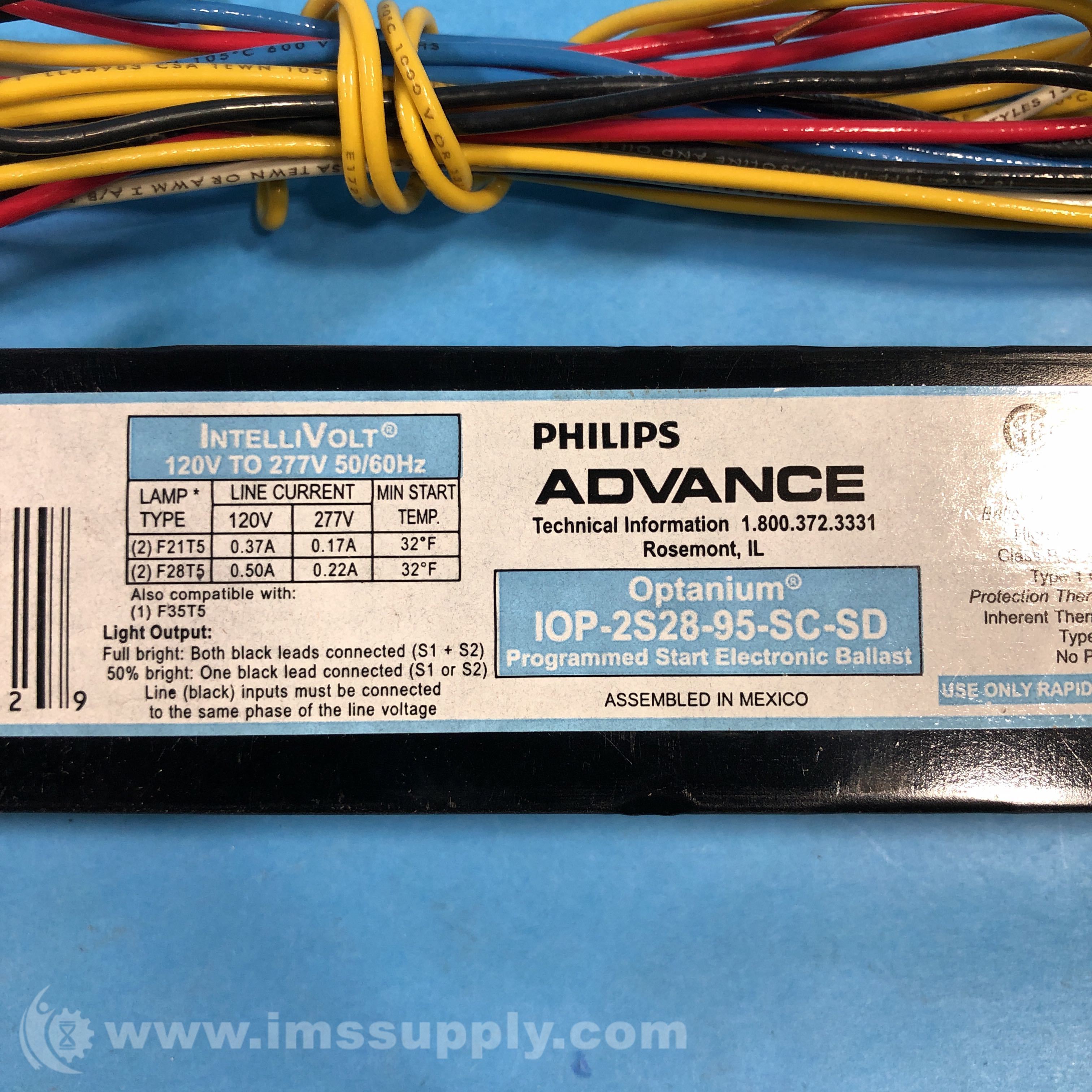 Advance IOP-2S28-95-SC-SD Fluorescent Ballast - IMS Supply