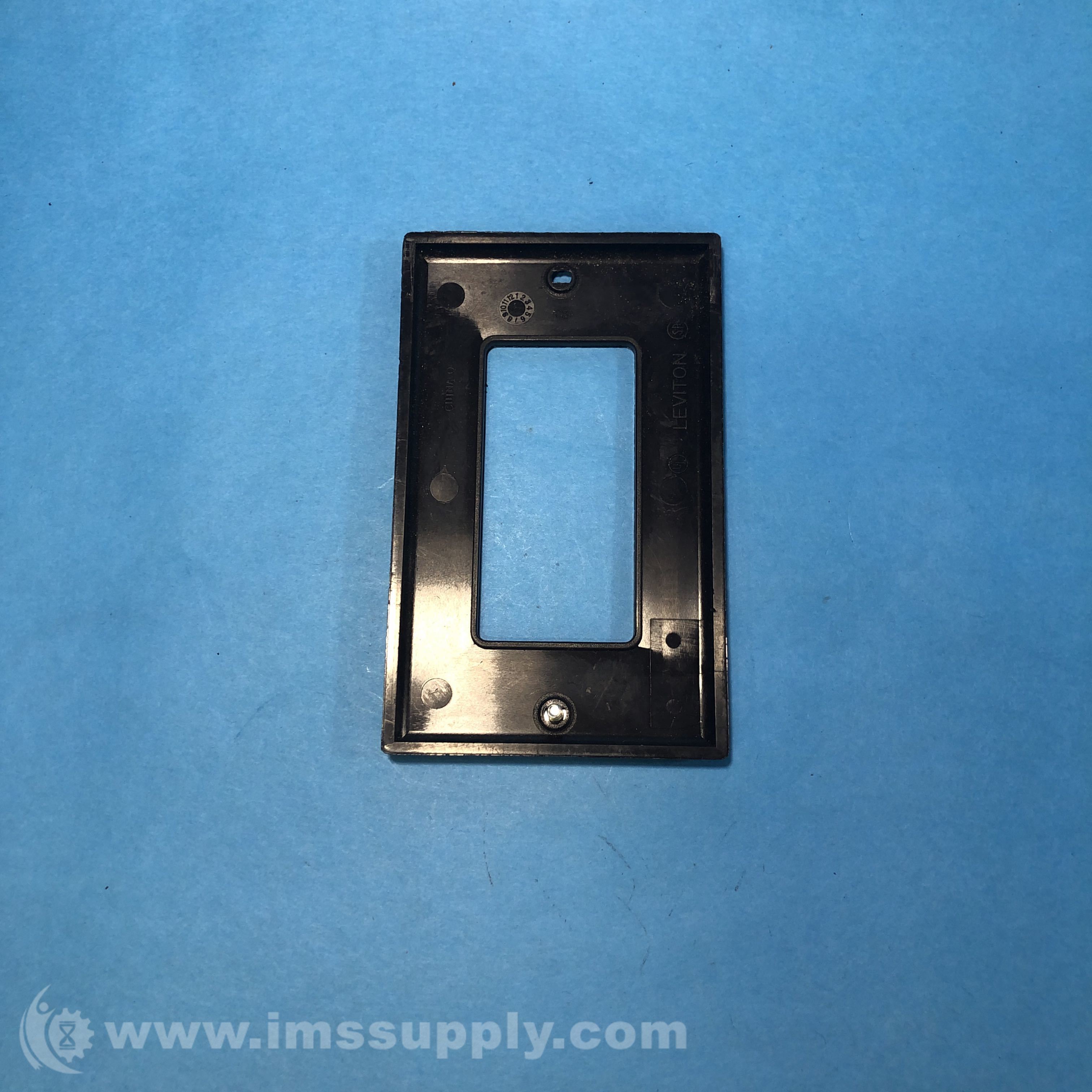 Leviton Wall Plate, 1 Gang, Black IMS Supply