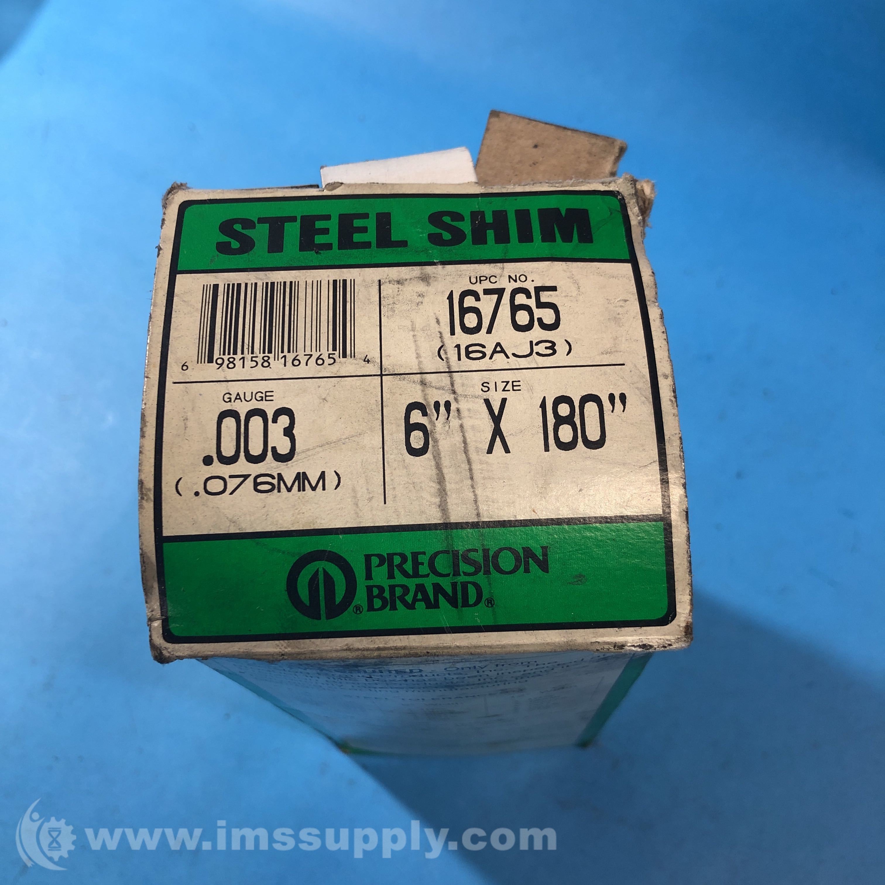 Precision Brand 16765 Steel Shim .003 Gauge, 6x180 IMS Supply