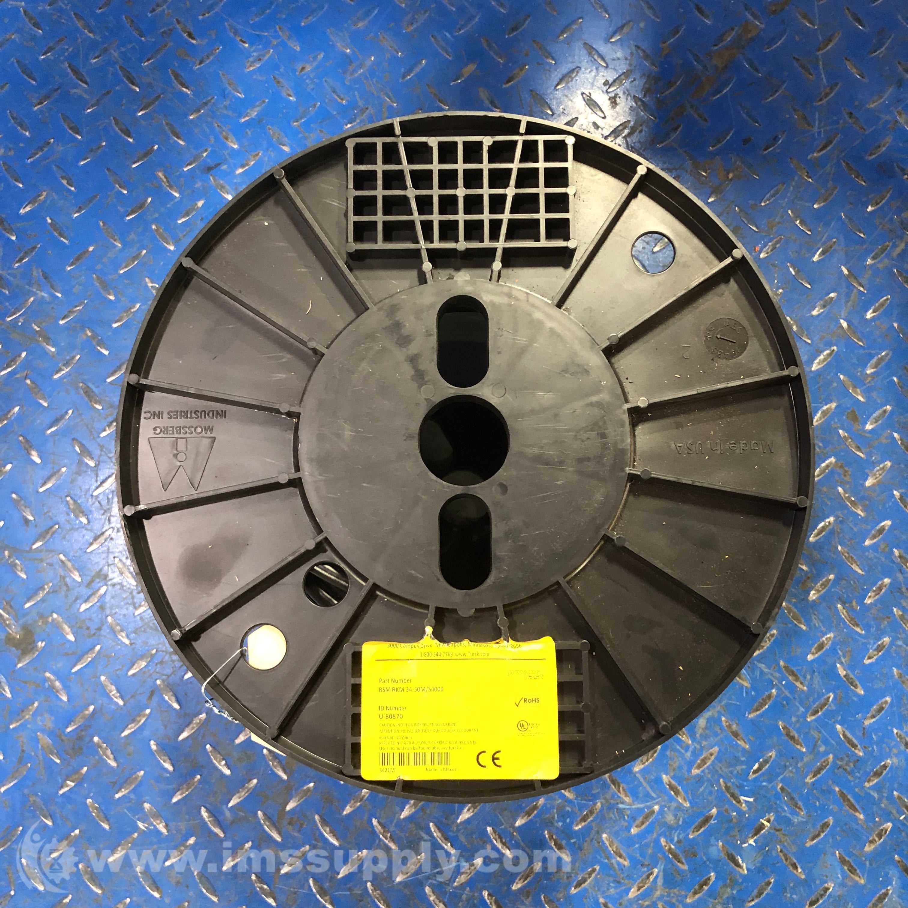 Turck RSM RKM 34-50M/S4000 U-80870 Powerfast Double-end Cord - IMS Supply