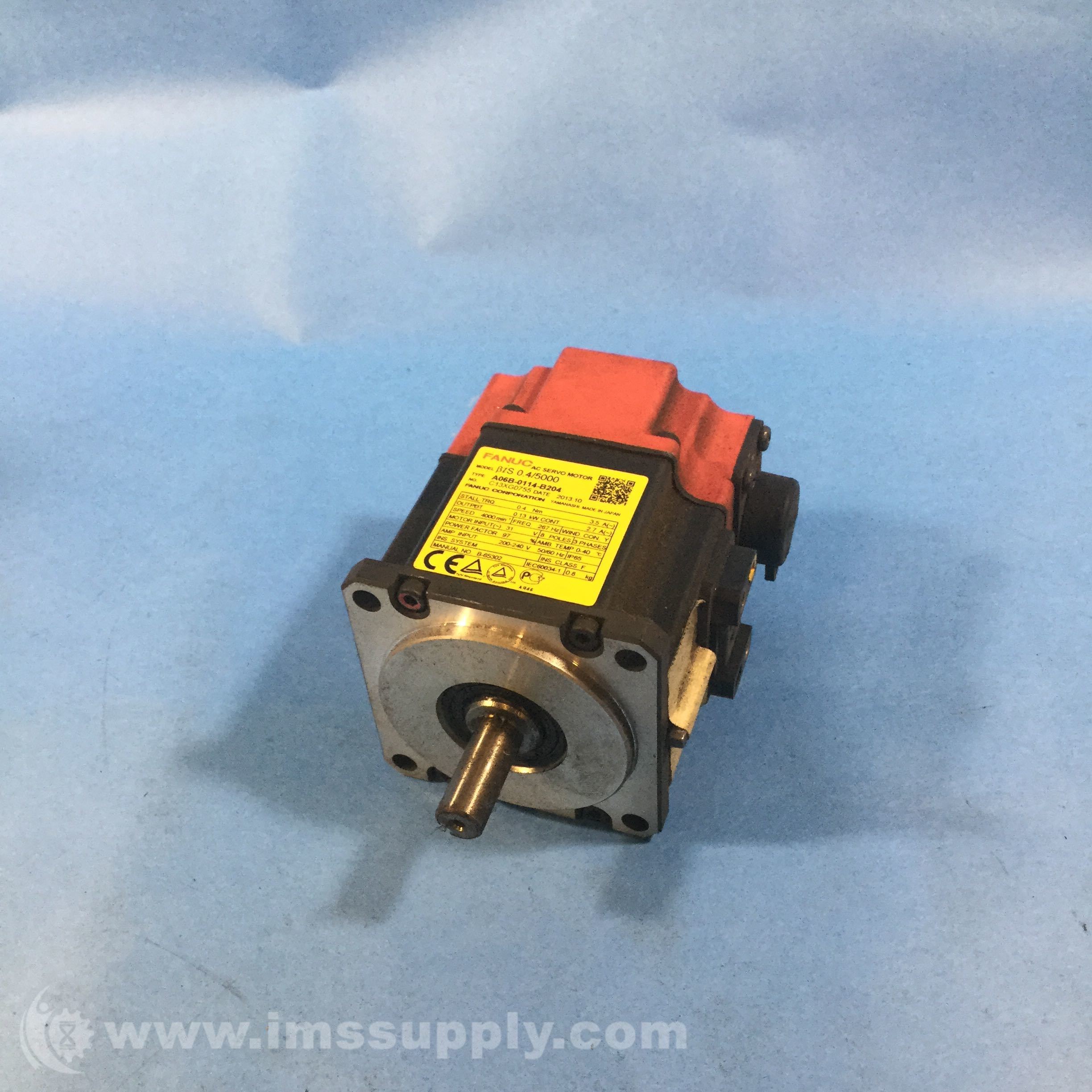 Fanuc A06b 0114 B204 Ac Servo Motor Ims Supply
