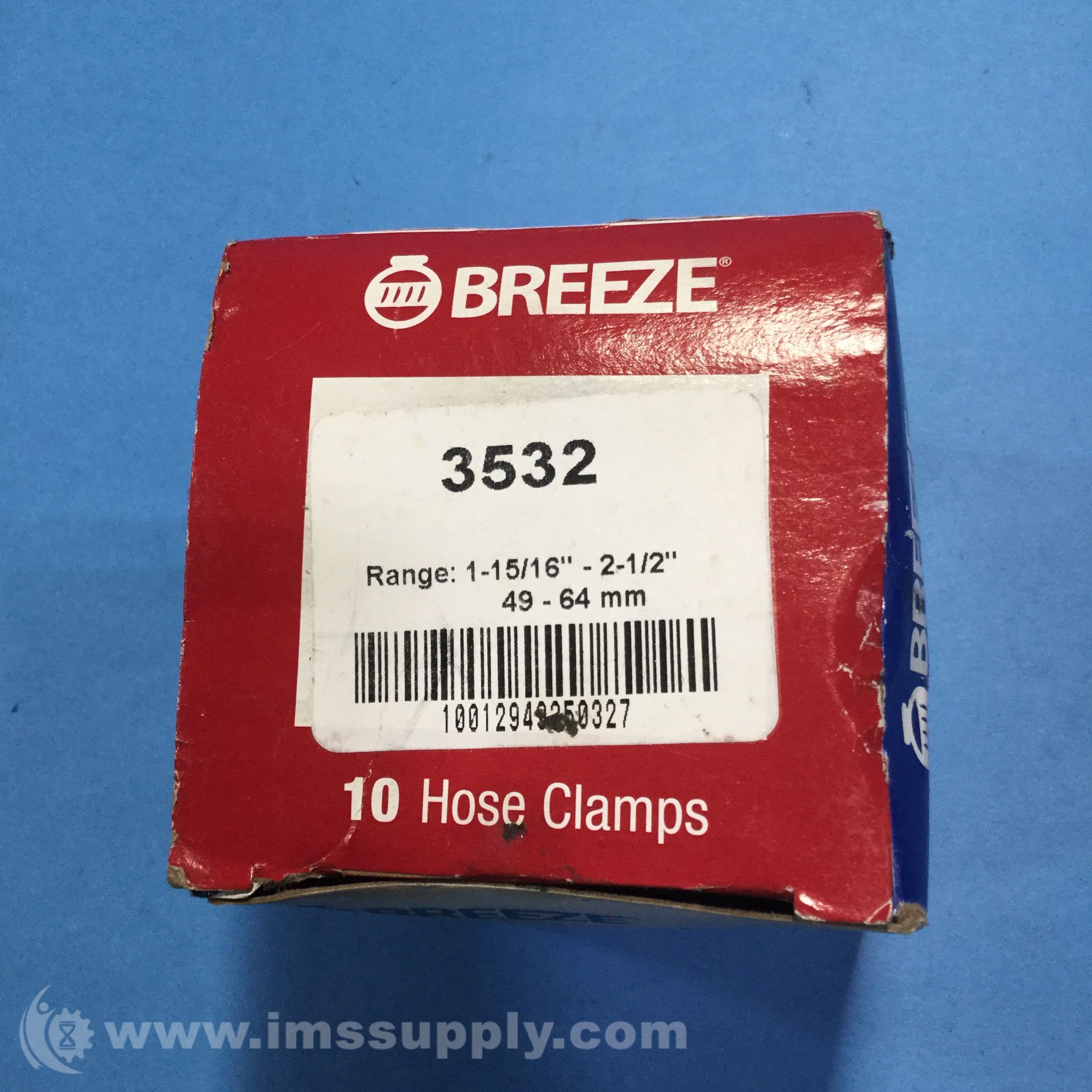Breeze 3532 Box of 10 Size 32 Miniature Hose Clamp IMS Supply