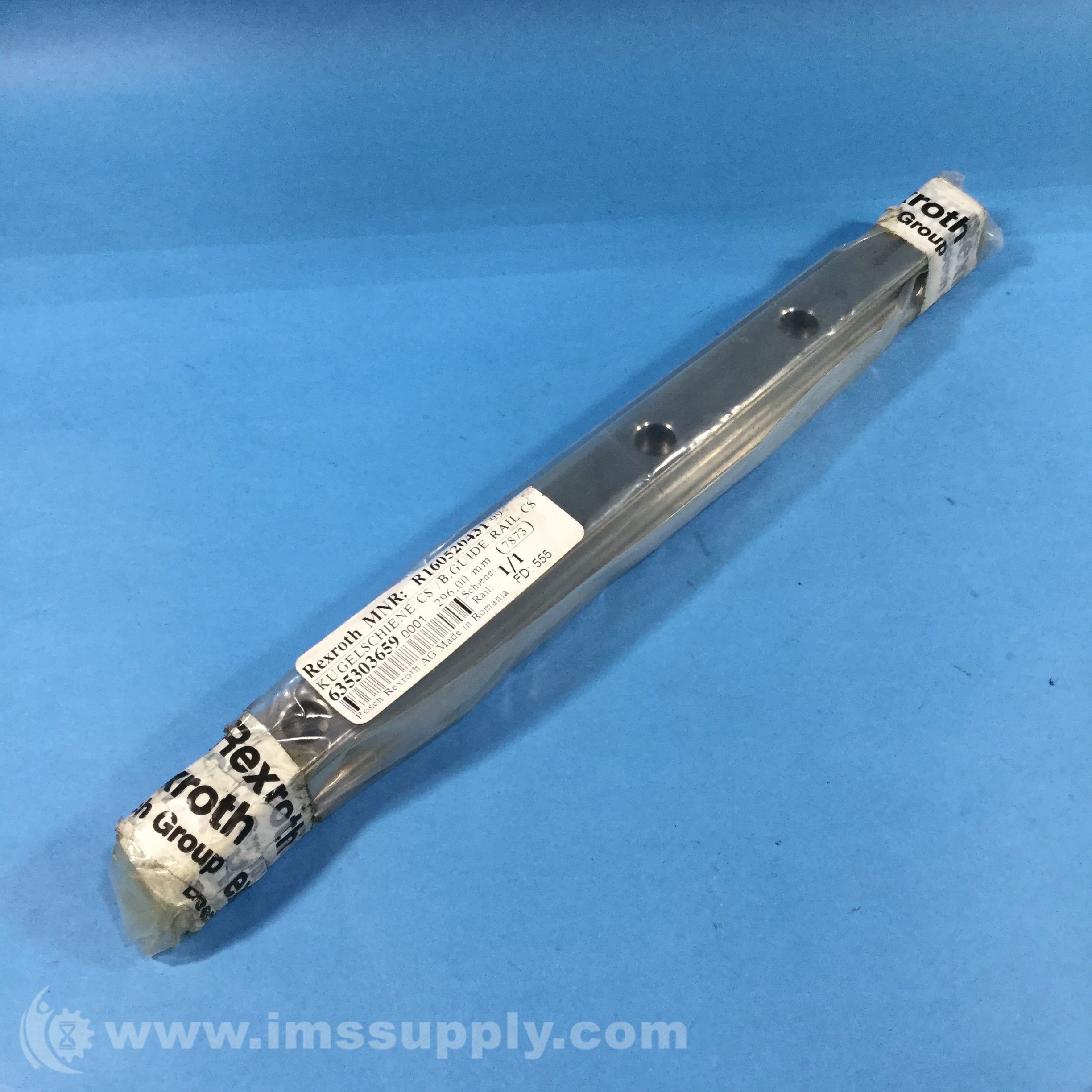 Rexroth R160520431 Linear Guide Rail, 296 mm Rail IMS Supply