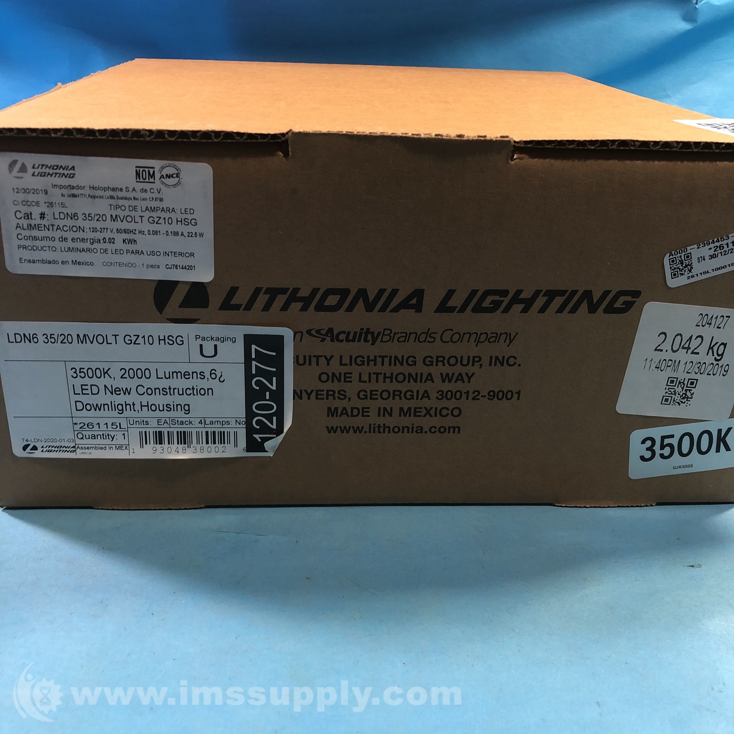 Lithonia Lighting LDN6 35/20 MVOLT GZ10 HSG Round LED Downlight IMS