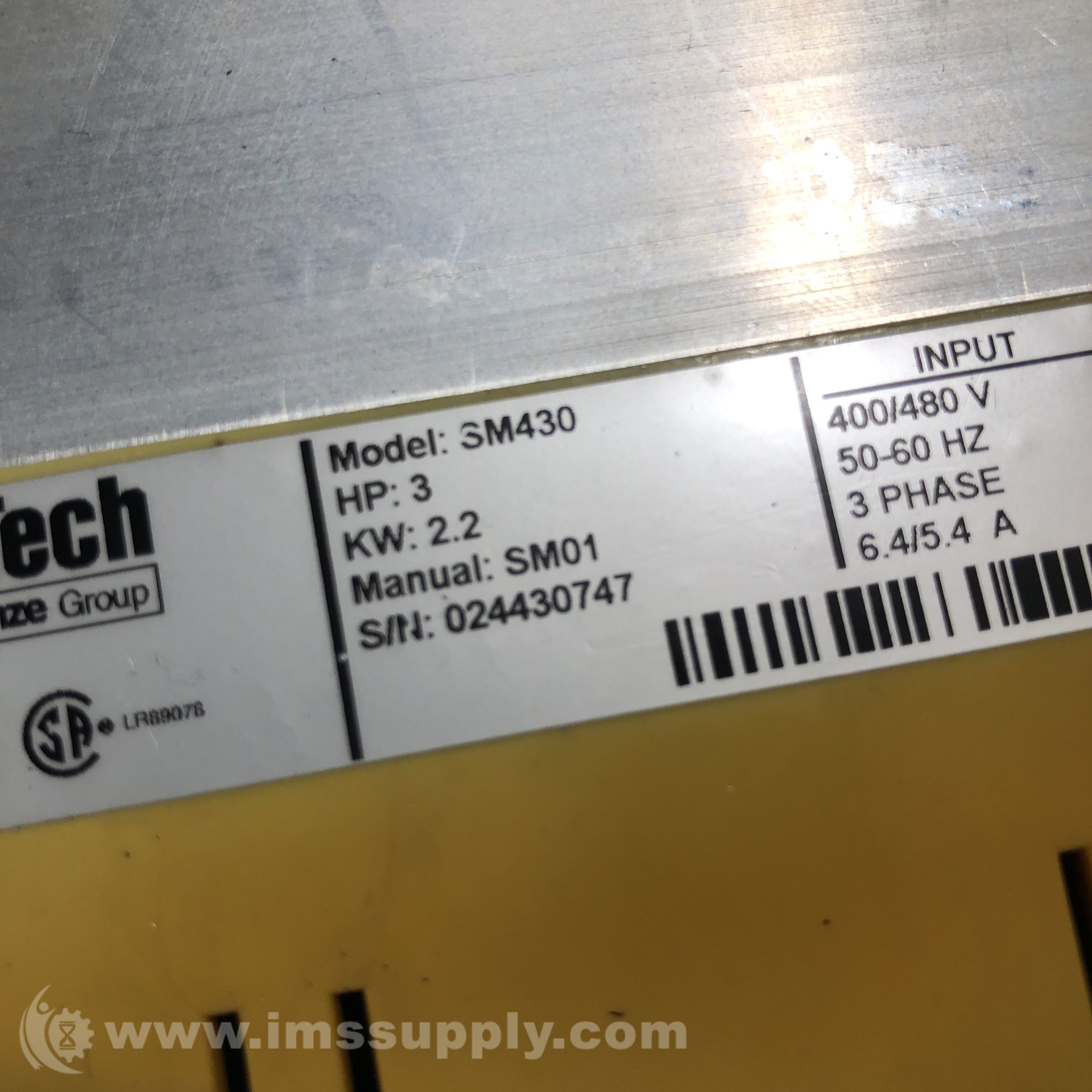 Lenze SM430 AC Tech SCM Series Drive 3HP 2.2KW 400/480 V 5060Hz IMS