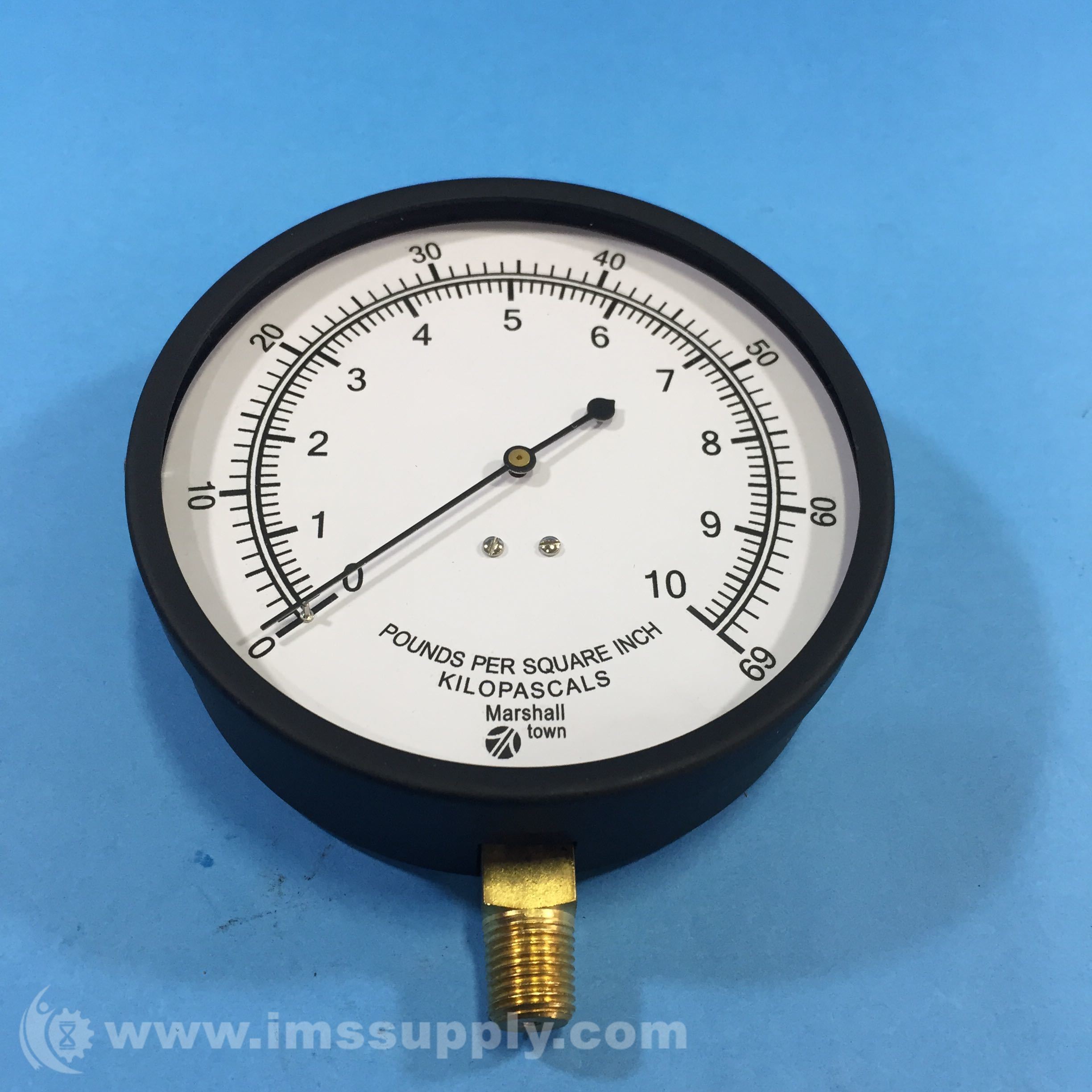 MARSHALLTOWN PRESSURE GAUGE 0-200 PSI 2.5" 1/4 NPT NWB 