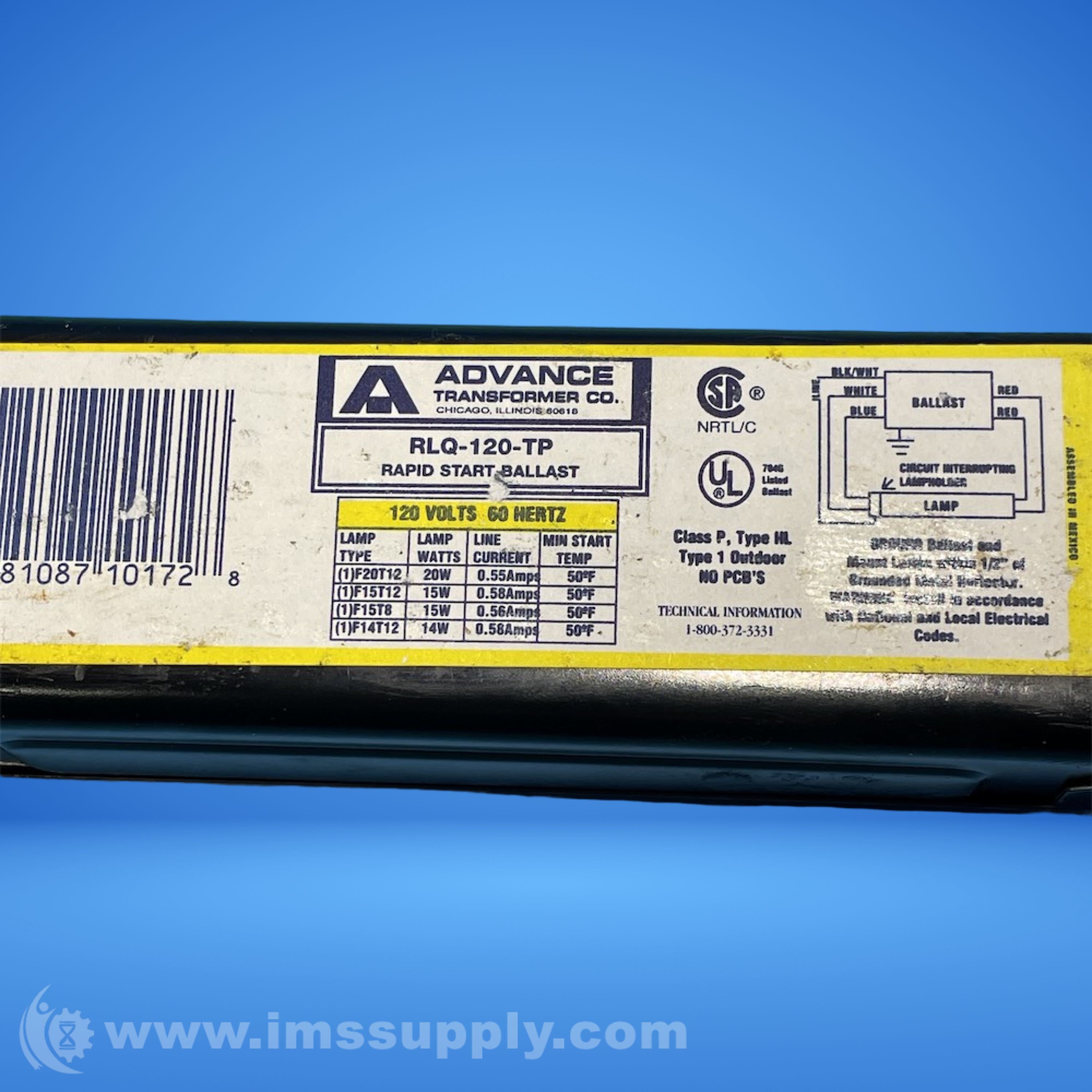 American Flourescent E75501 Rapid-Start Ballast Lighting Fixture - IMS ...
