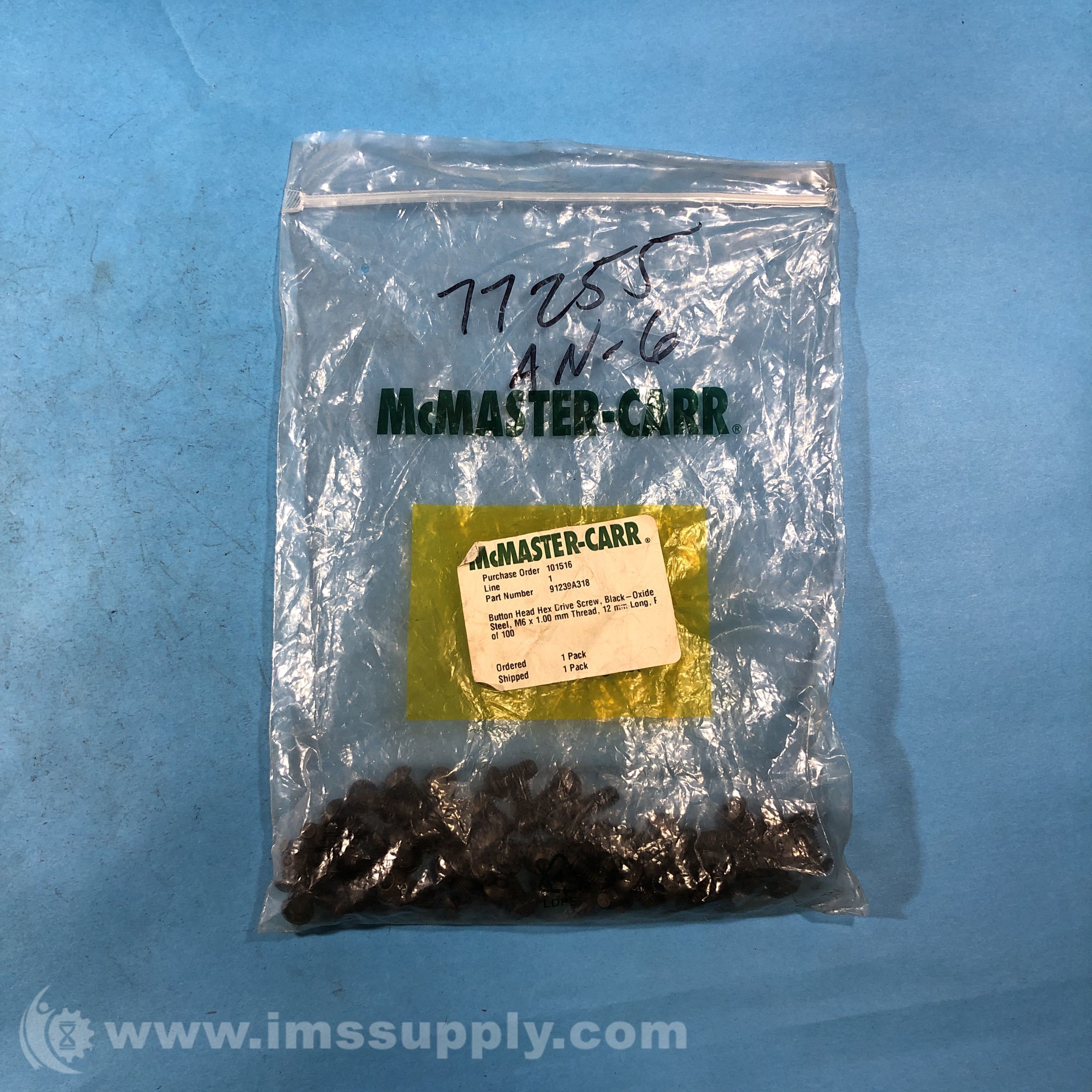 McMasterCarr 91239A318 Pack of 100 Button Head Hex Drive Screw IMS