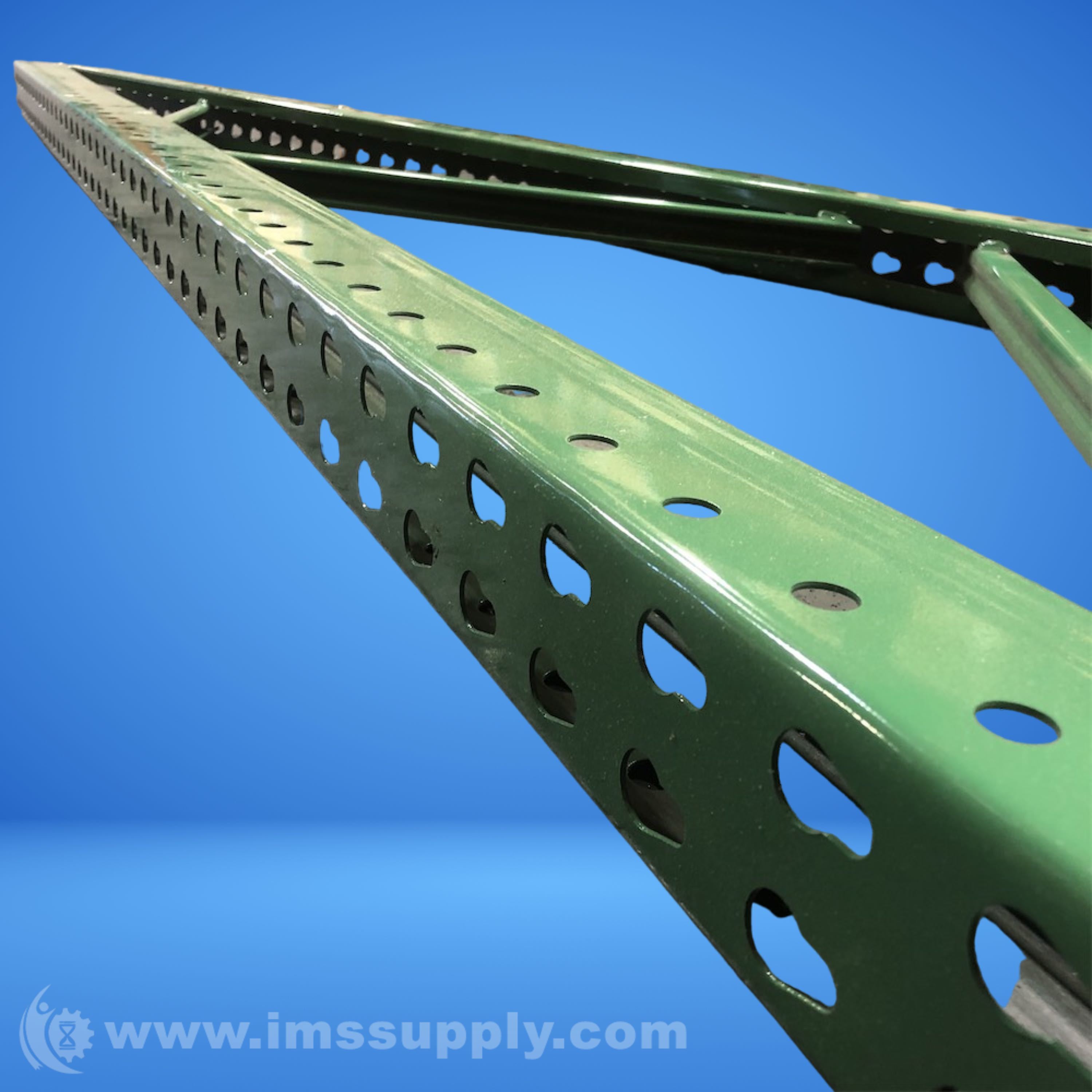 97 inch Green Angled Pallet Rack Beam - IMS Supply