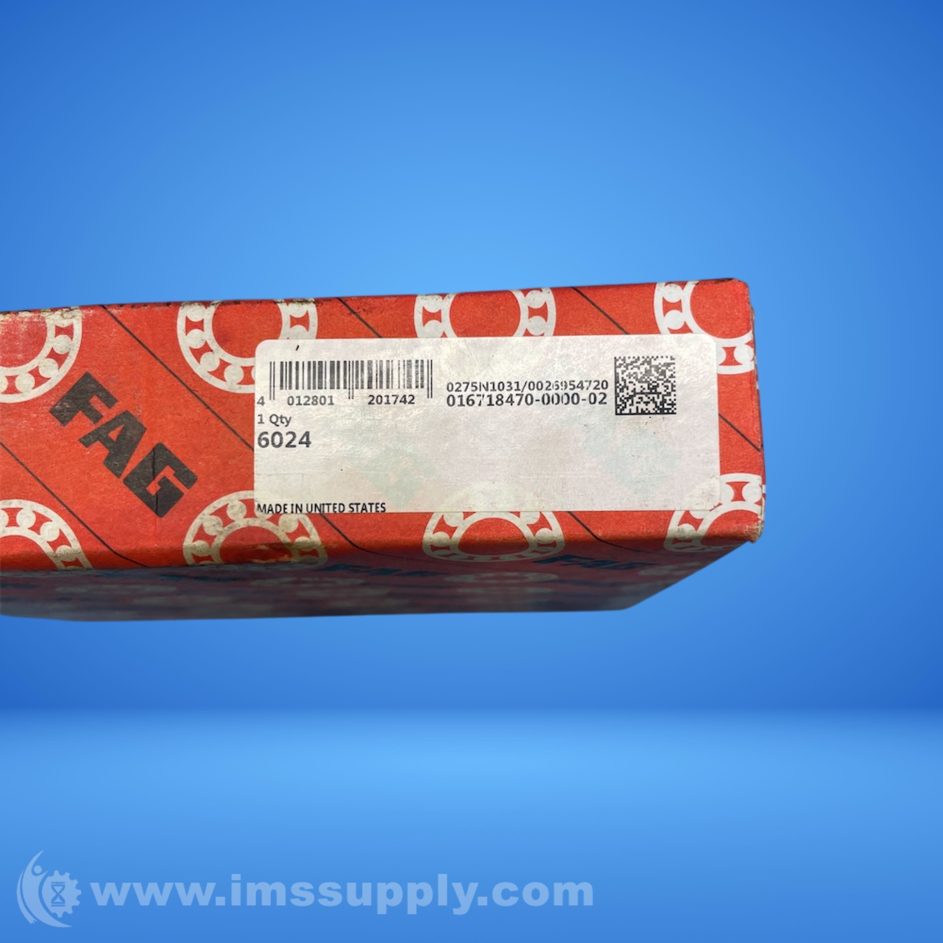 Fag 6024 Deep Groove Ball Bearing - IMS Supply