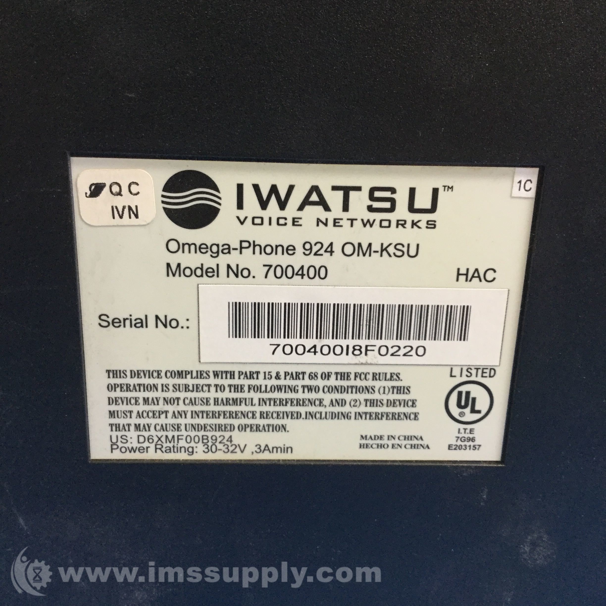 Iwatsu Omega-Phone 924 OM-KSU Phone System - IMS Supply