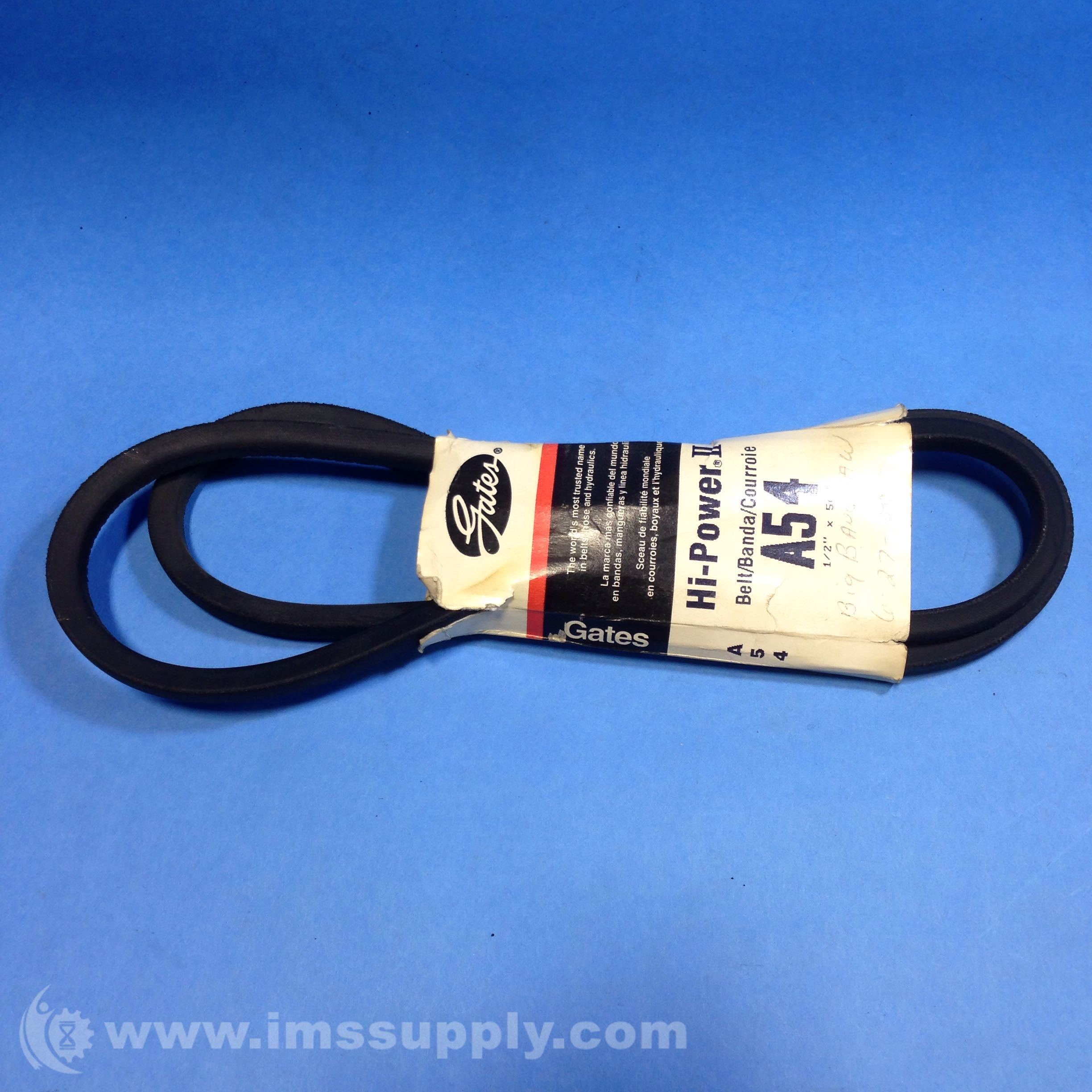 Gates Rubber Co A54 HiPower II Belt, A Section, A54 Size, 1/2 IMS Supply
