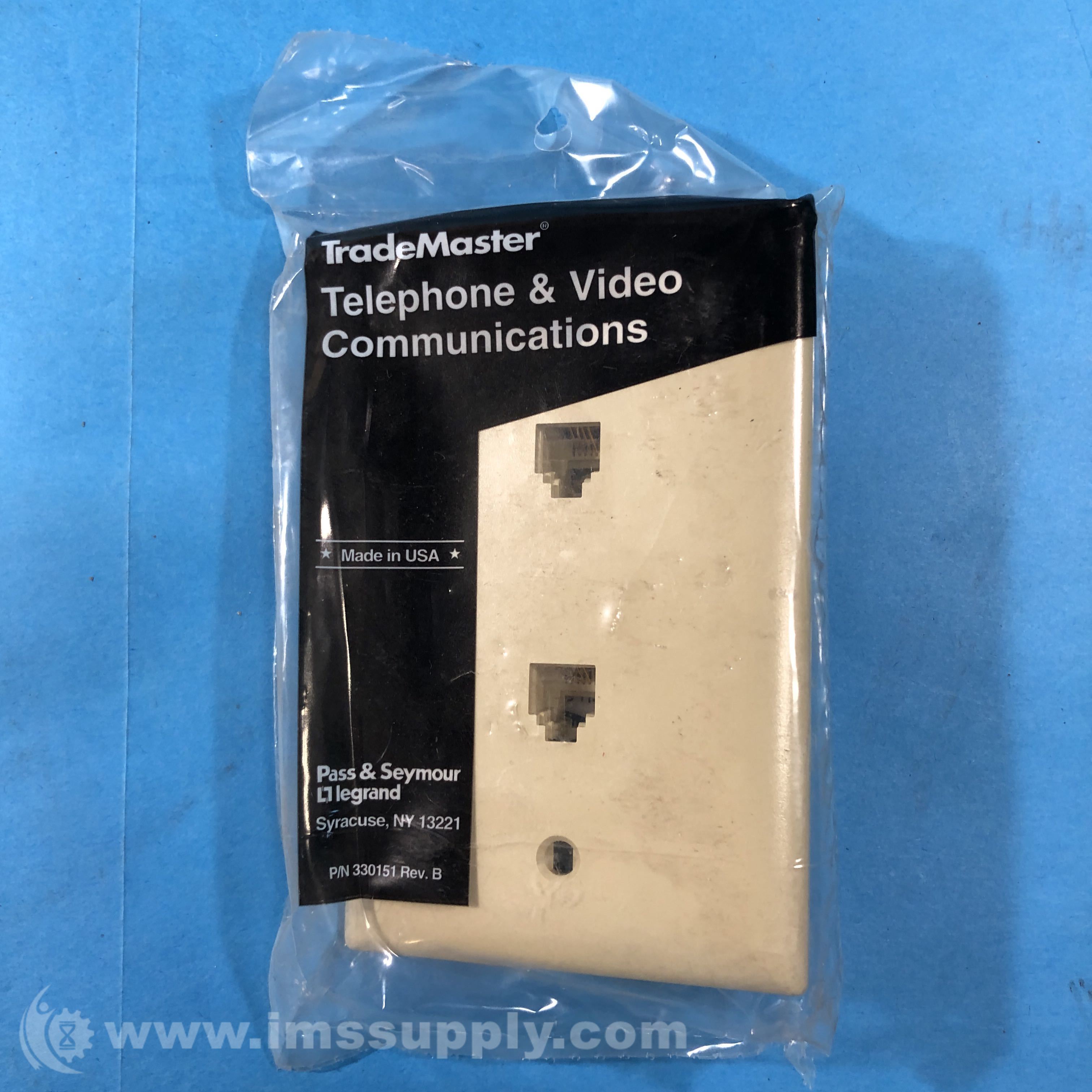 Pass & Seymour TPTE2I TradeMaster Ivory Wall Plate IMS Supply