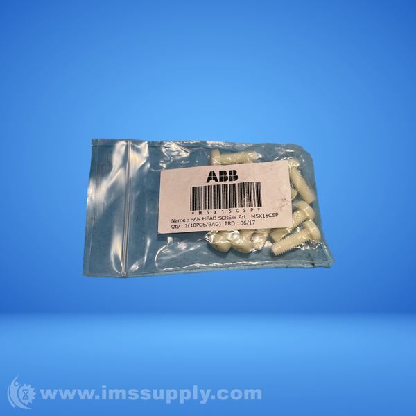 ABB M5X15CSP Bag of 10 Pan Head Nylon Screws - IMS Supply