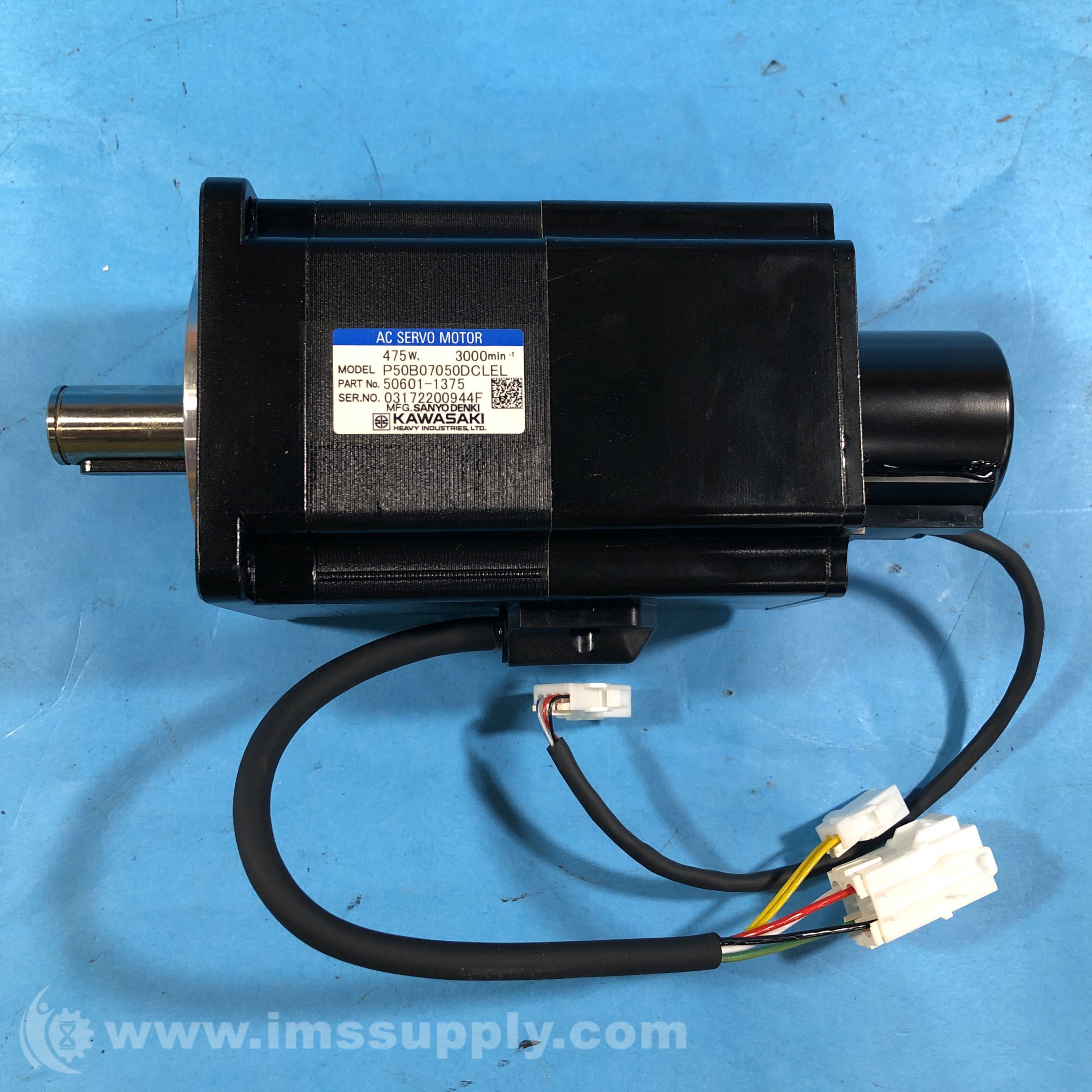 Kawasaki 50601-1375 AC Servo Motor, P50B07050DCLEL, 475 Watt