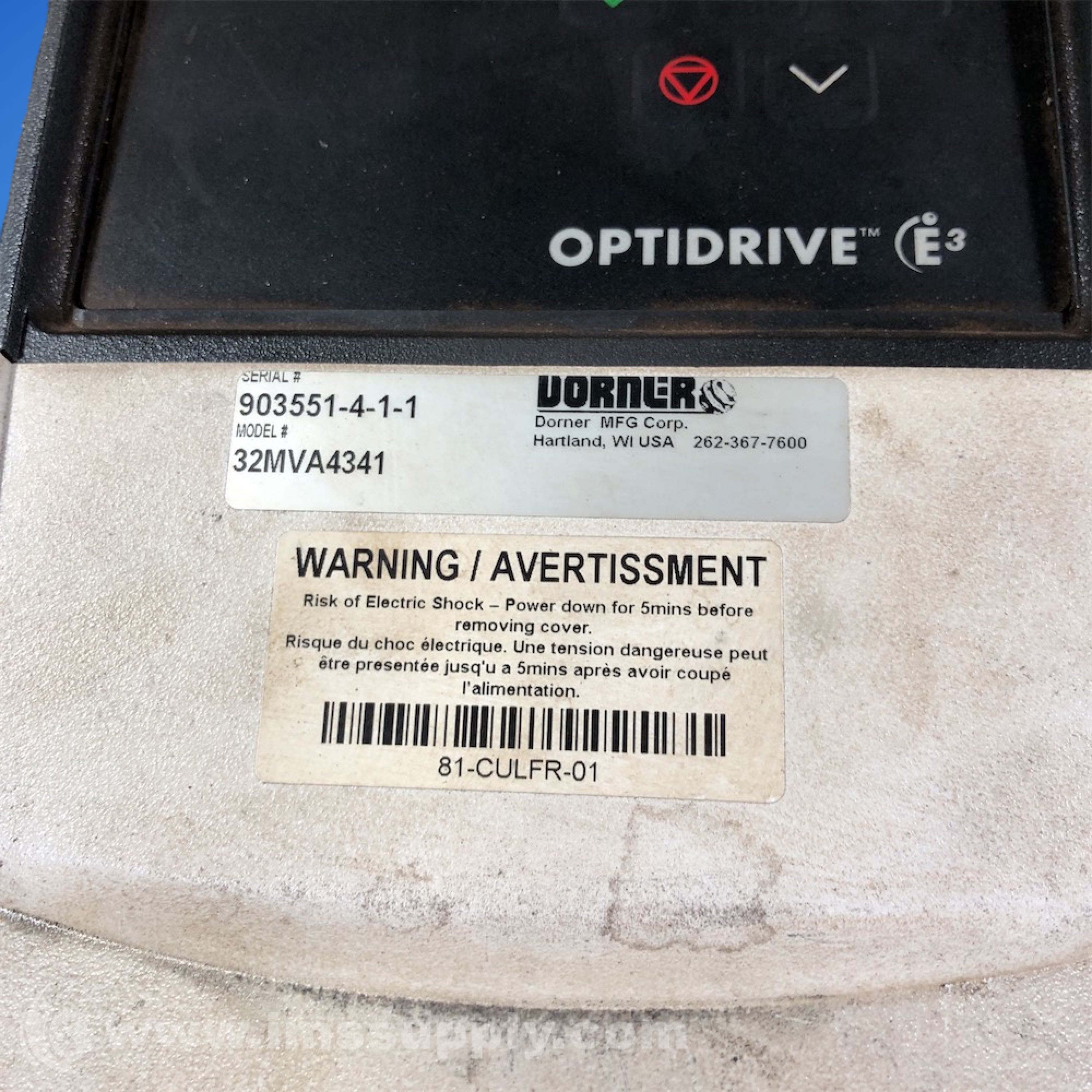 Dorner Mfg. Corp. 32MVA4341 Three Phase VFD Controller - IMS Supply