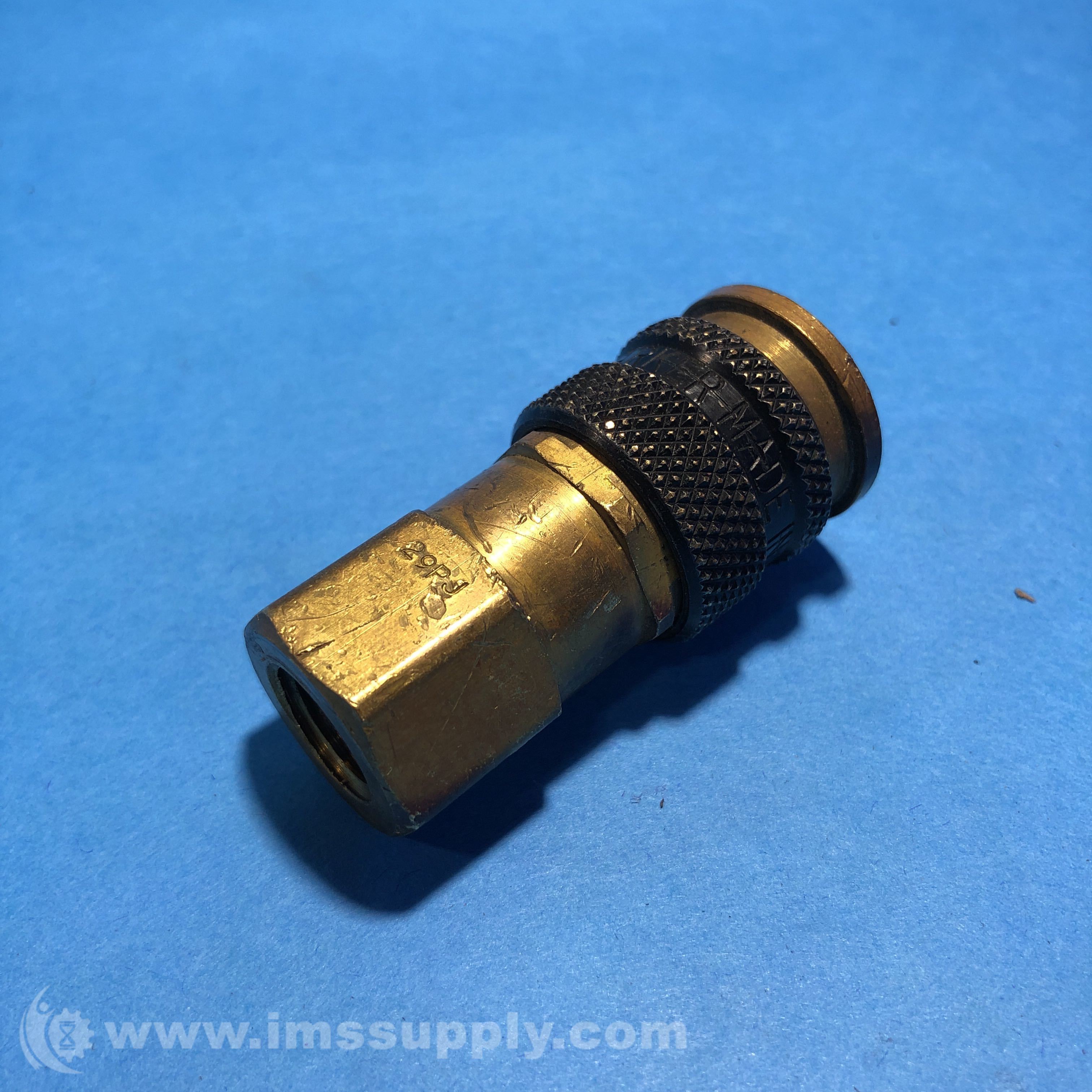 Parker HF304 F4 Brass Knurled Quick Disconnect Fitting IMS Supply