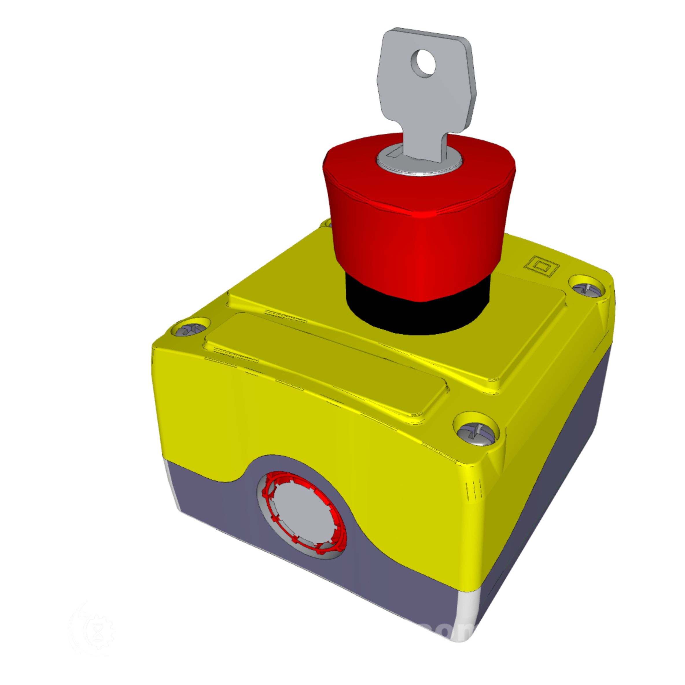 Baco Controls LBX11302 22mm Control Station Red 40mm Key Mush PB IMS