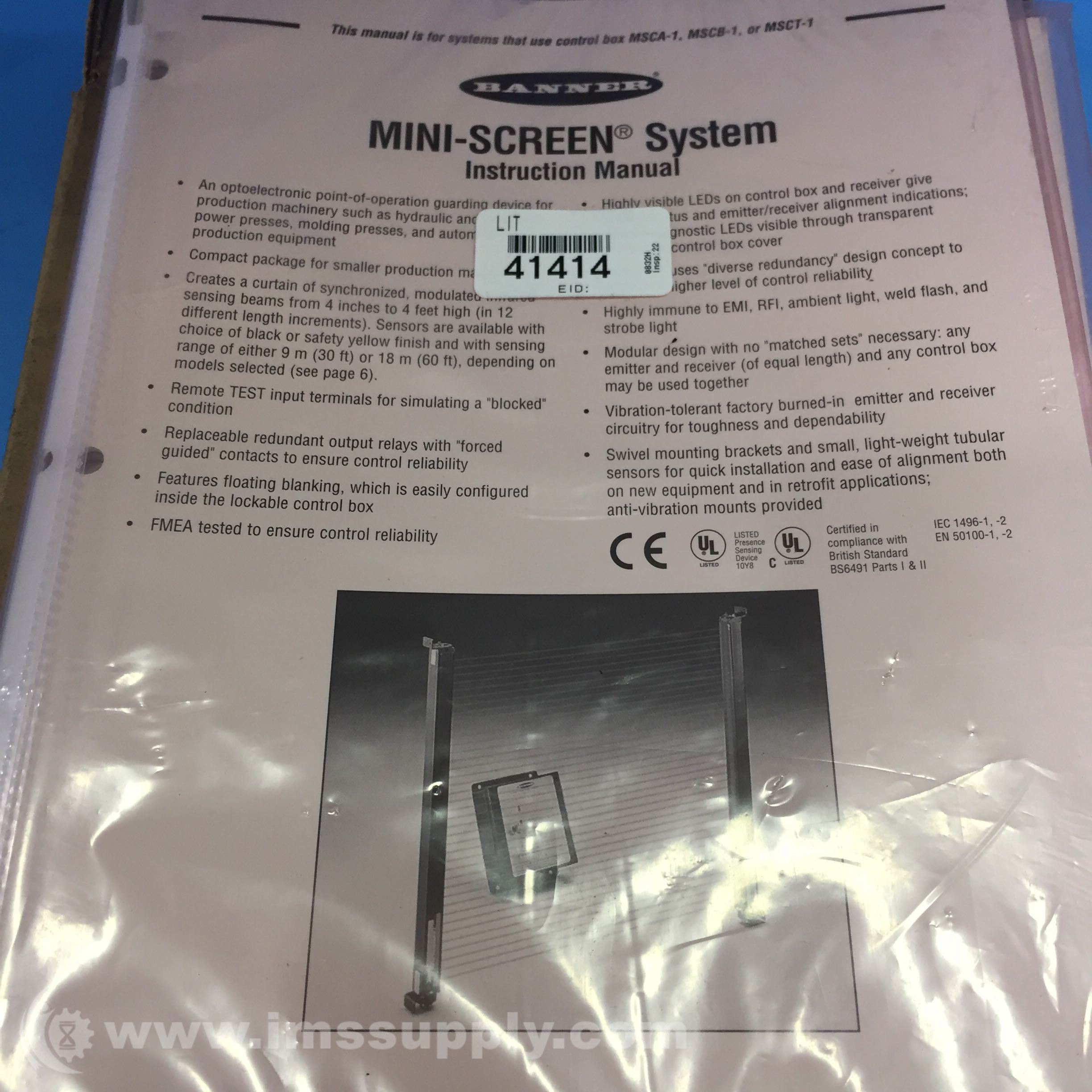 Banner MSCA-1-55184 Mini-Screen Control Box - IMS Supply