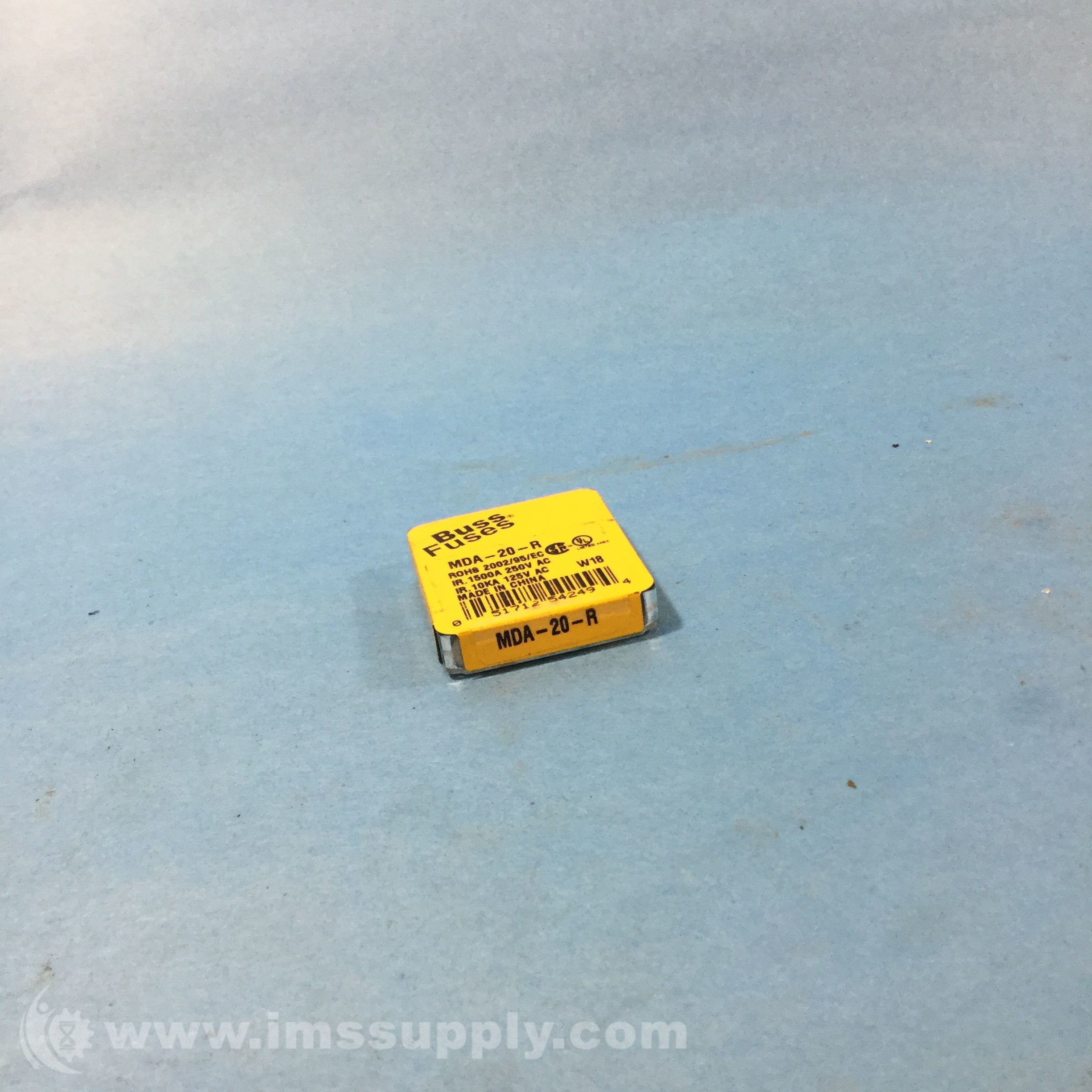 Bussmann MDA-20-R Cartridge Fuses, 20A, 250V, Case of 5 - IMS Supply