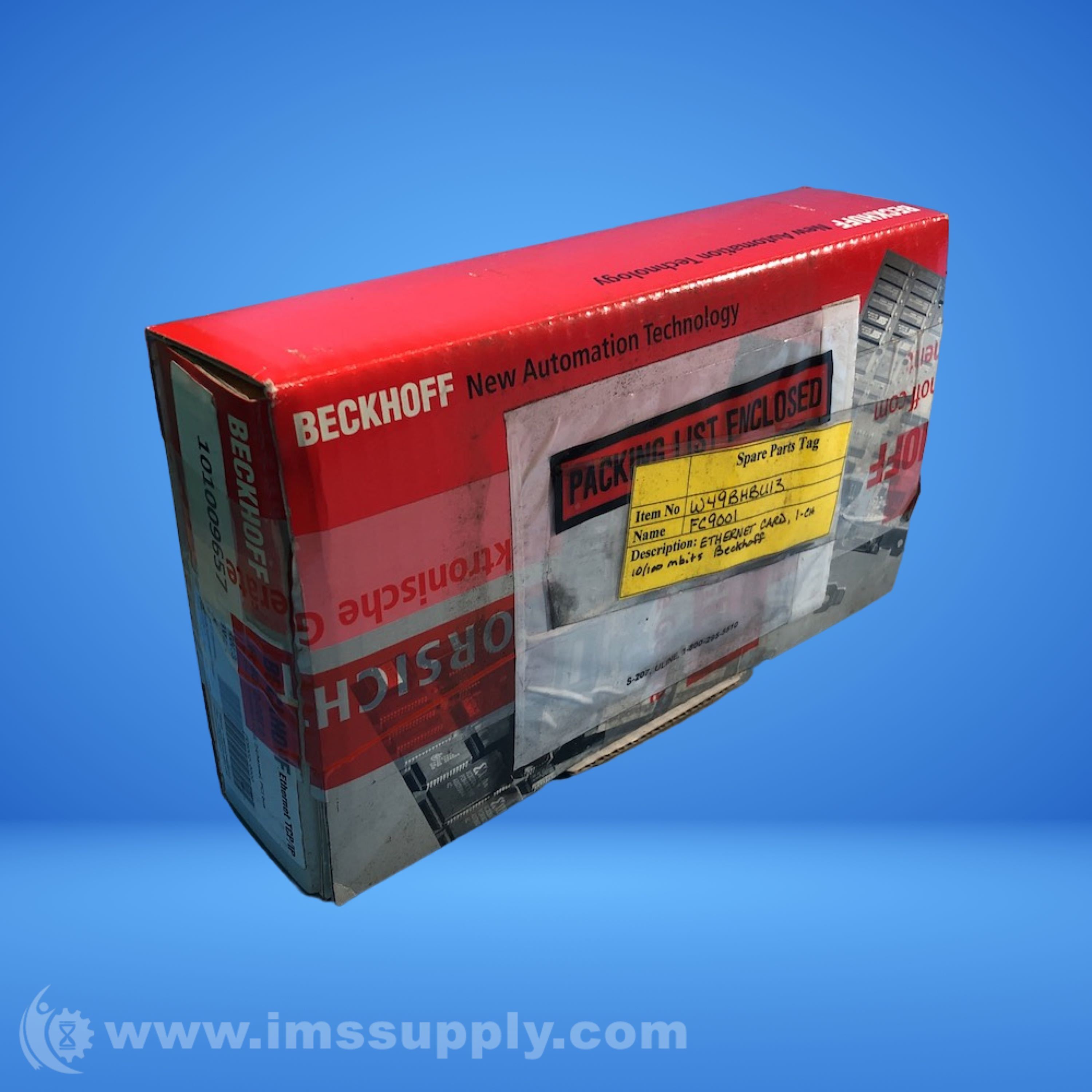 Beckhoff FC9001 Ethernet PC Interface Card, 1-Channel, PCI BUS - IMS Supply