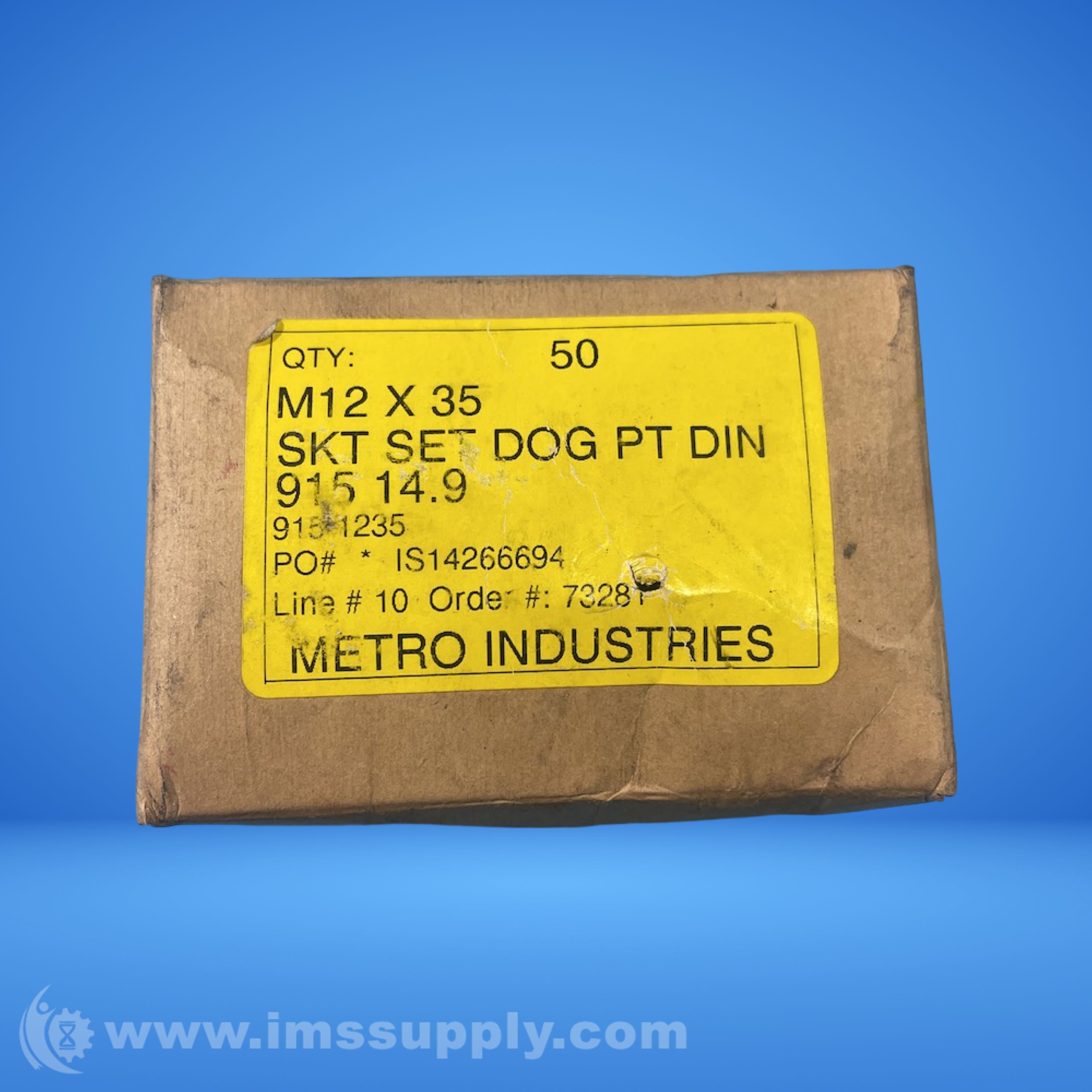 Metro Industries M12X35 Dog Point Set Din Box of 50 - IMS Supply
