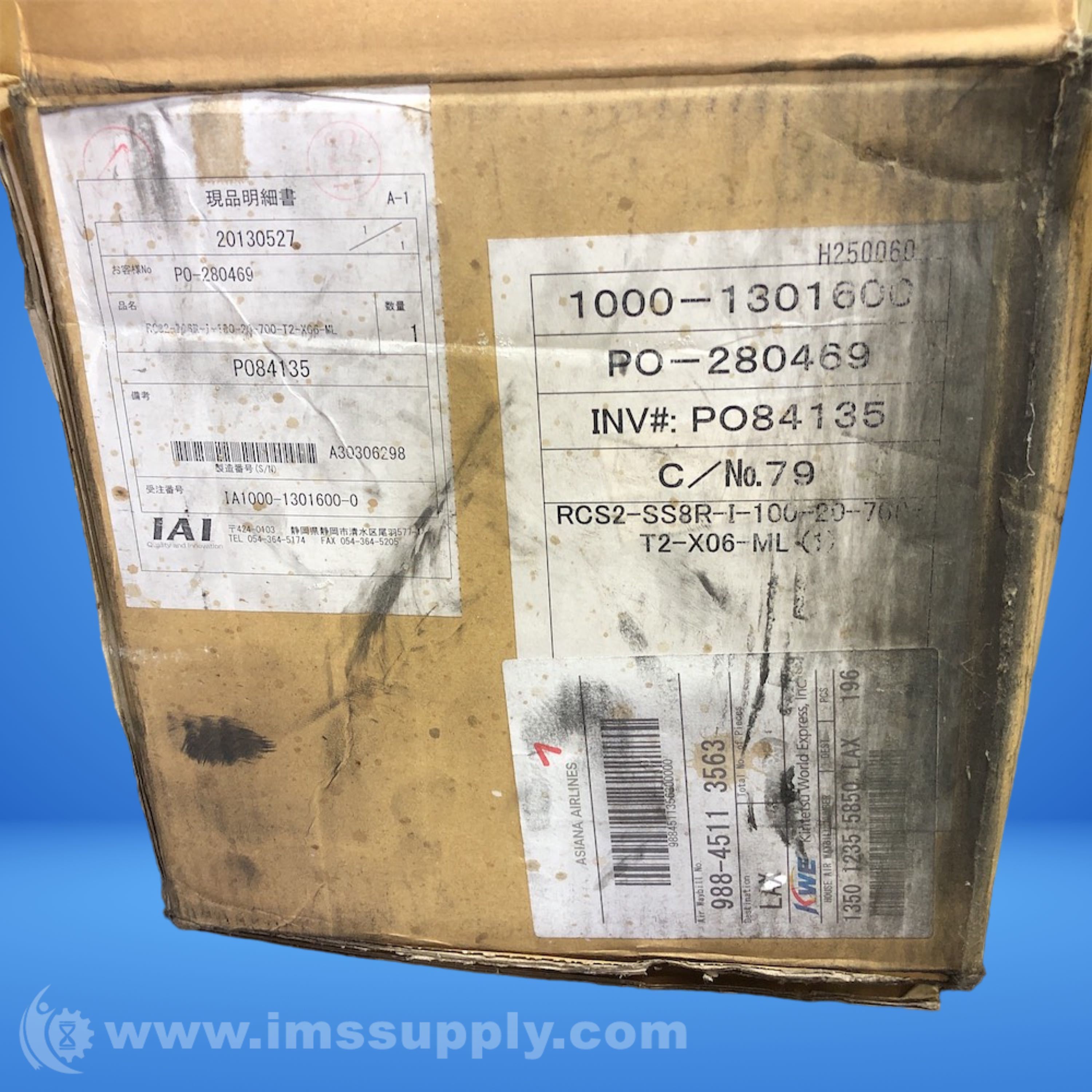 IAI Corporation RCS2-SS8R-I-100-20-700-T2-X06-ML ENCODER - IMS Supply