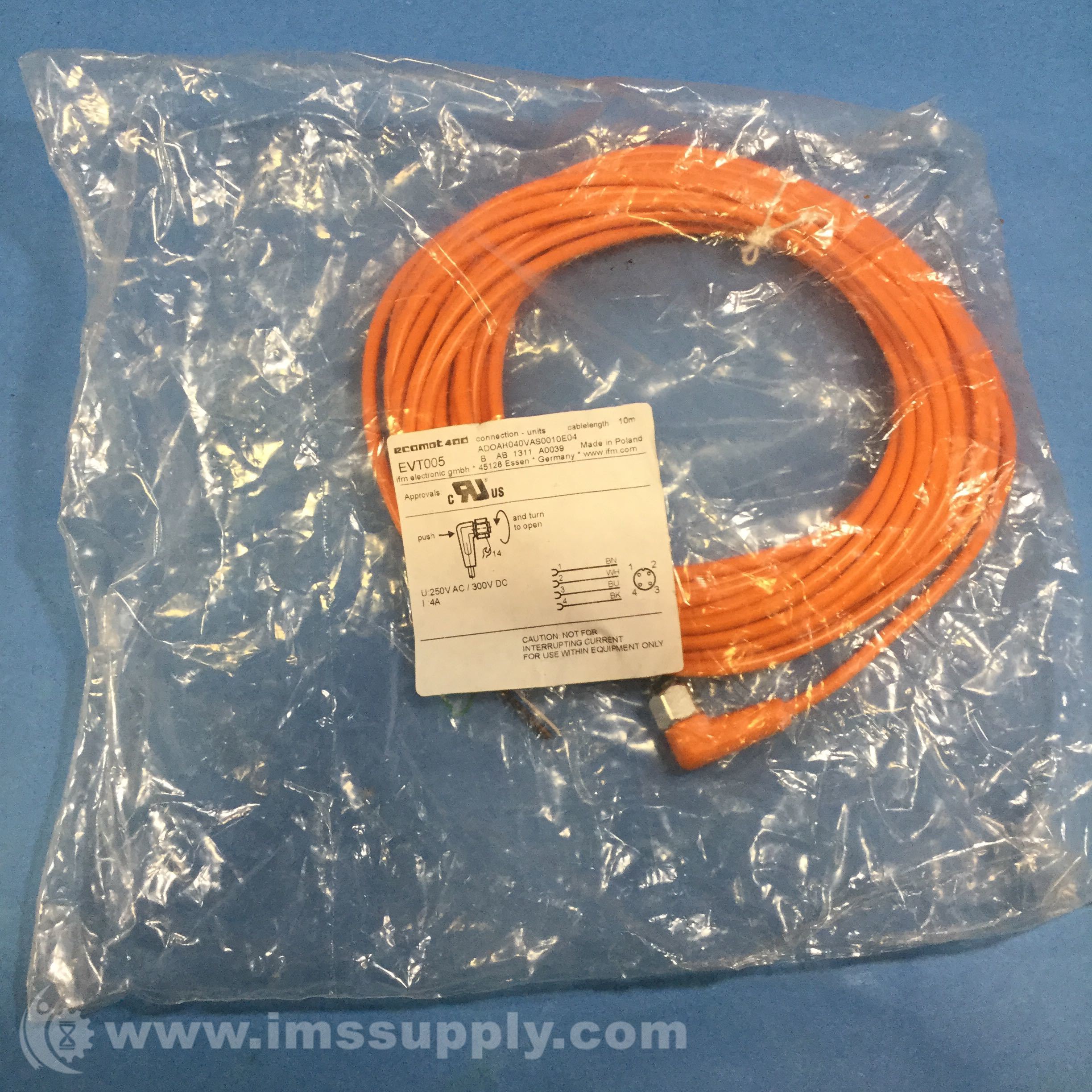 Ifm EVT005 Female Cordset - IMS Supply