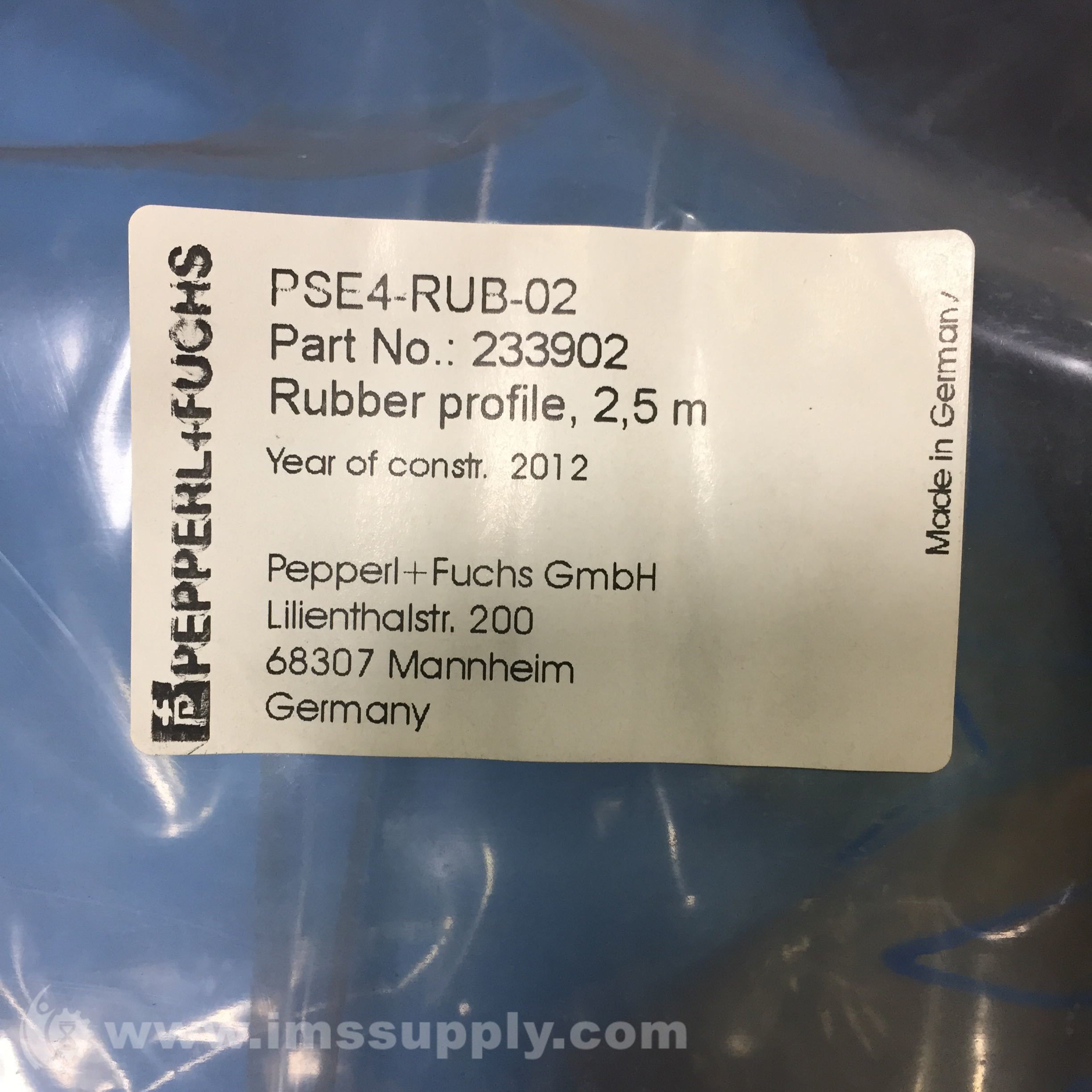 Pepperl & Fuchs PSE4-RUB-02 Sensor Strip Safety Edge, 2.5m LG - IMS Supply