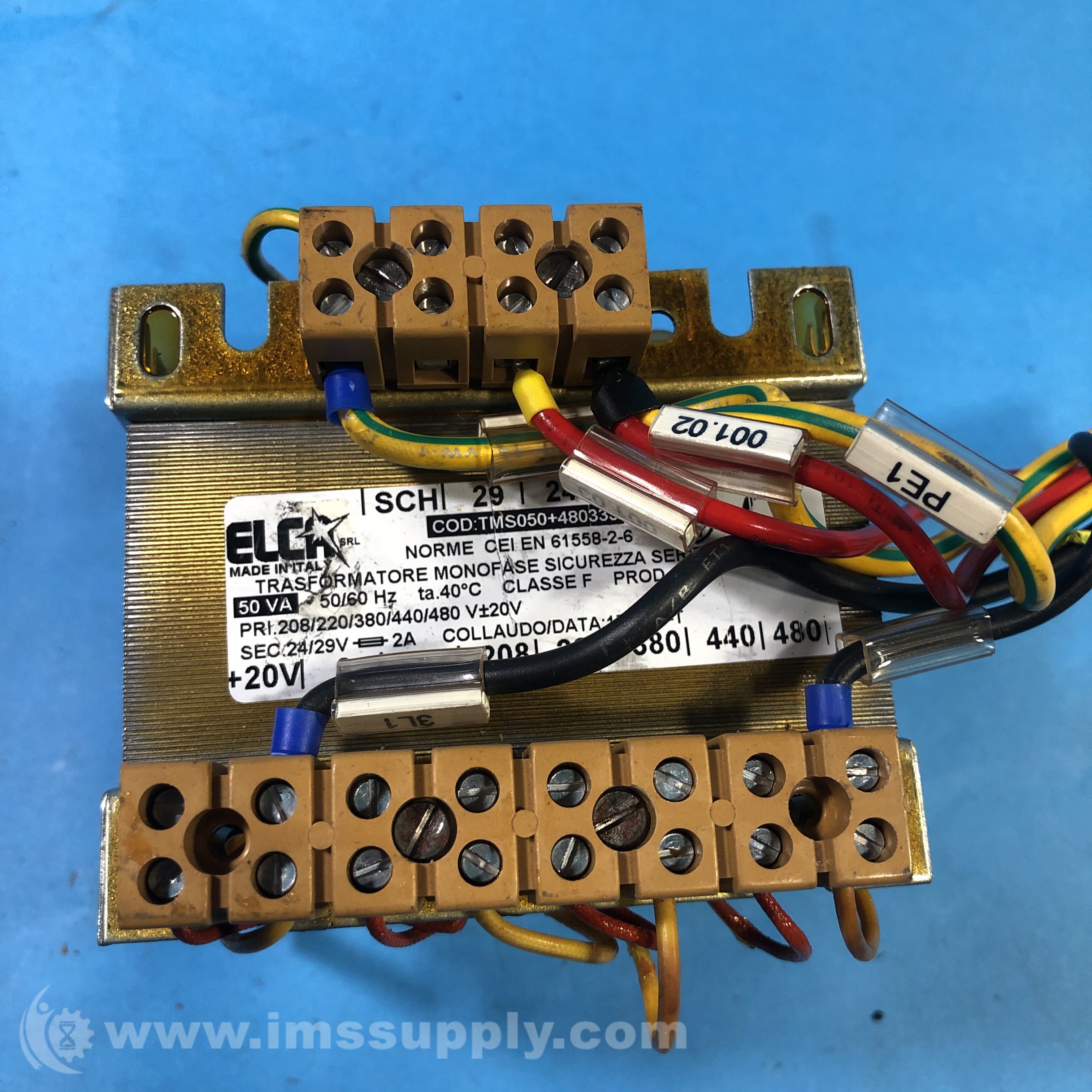 ELCA TMS050+480333 Transformer, 50 VA, Class E, 230/400/460V - IMS Supply