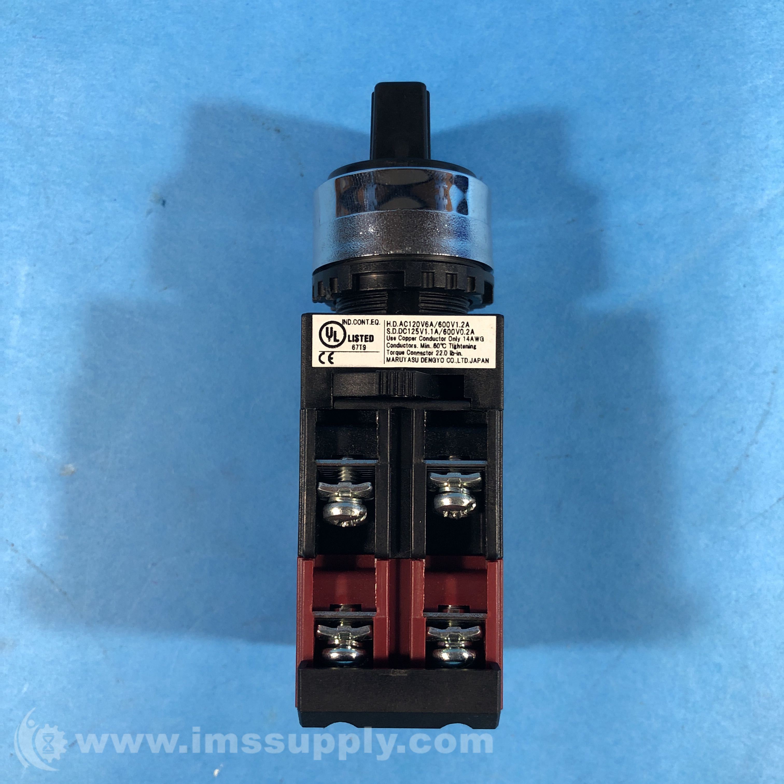 Maruyasu HS22-3-1111 Knob Operated Selector Switch, 22mm - IMS Supply