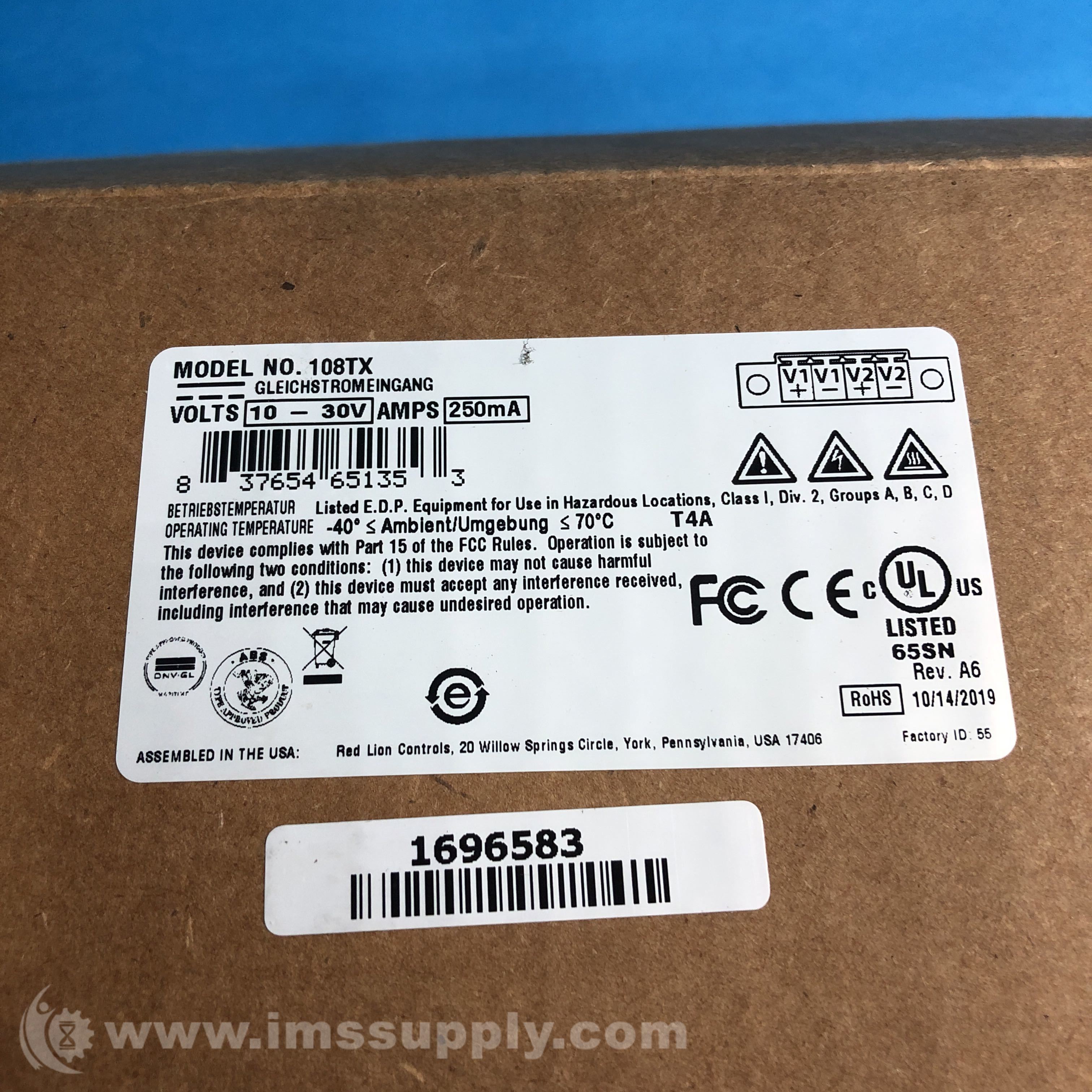 Red Lion Controls 108TX Ethernet Switch - IMS Supply