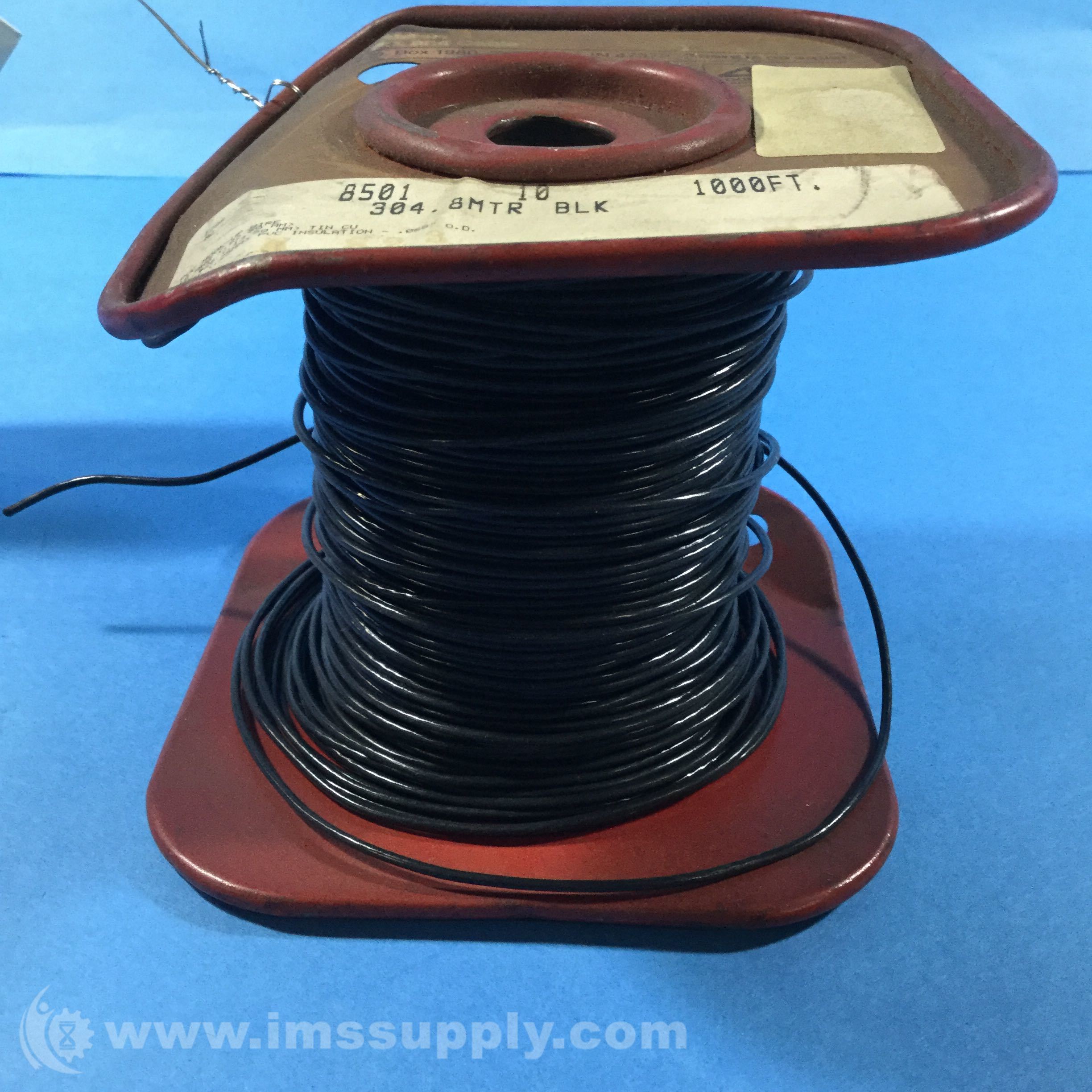 Belden 8501 Hookup Wire 18AWG 1C PVC 1000ft Spool Black IMS Supply