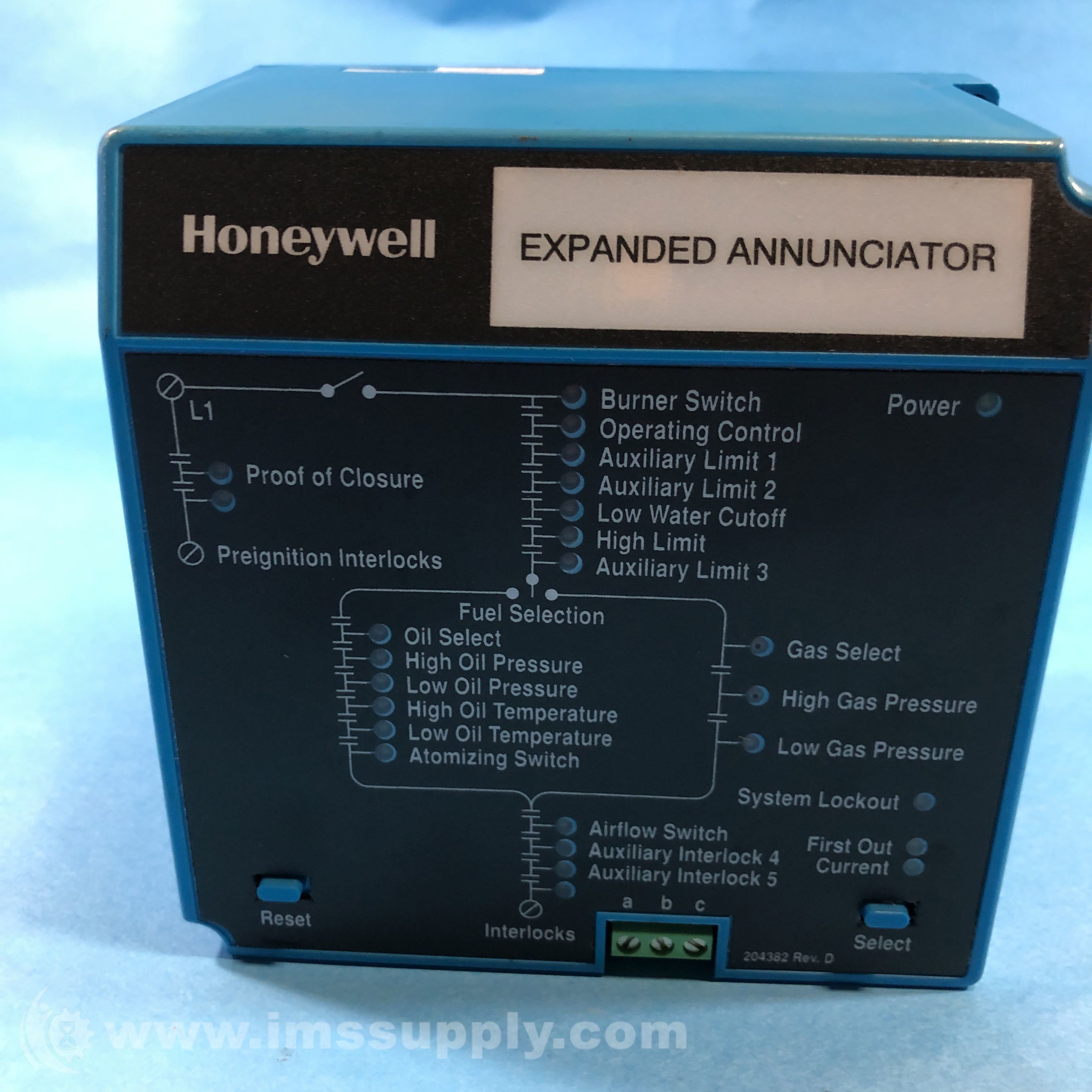 Honeywell S7830A1005 Expanded Annunciator, 7800 Series IMS Supply