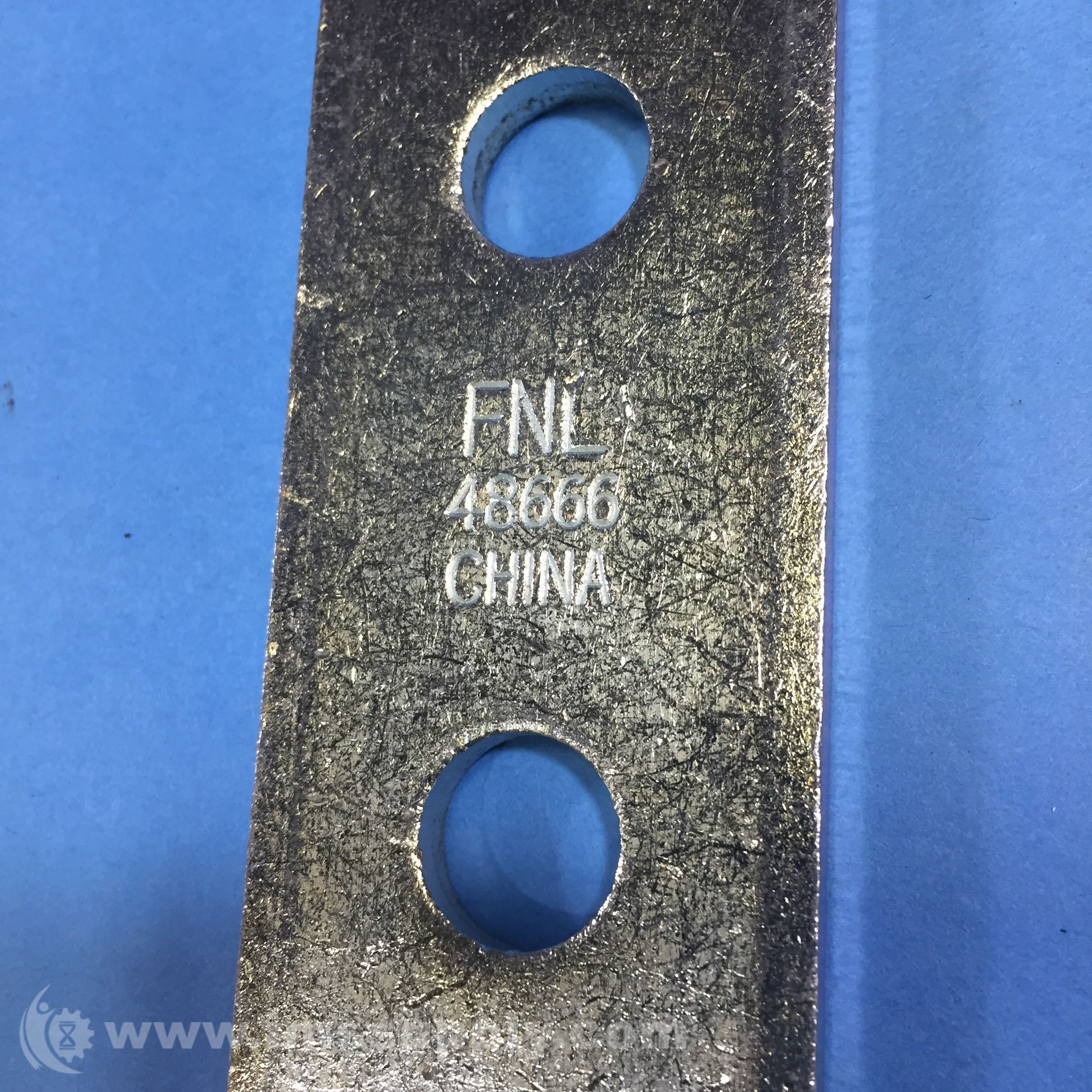 FNL 48666 1-5/8 x 5-3/8 Zinc Finish 3-Hole Splice Plate - IMS Supply
