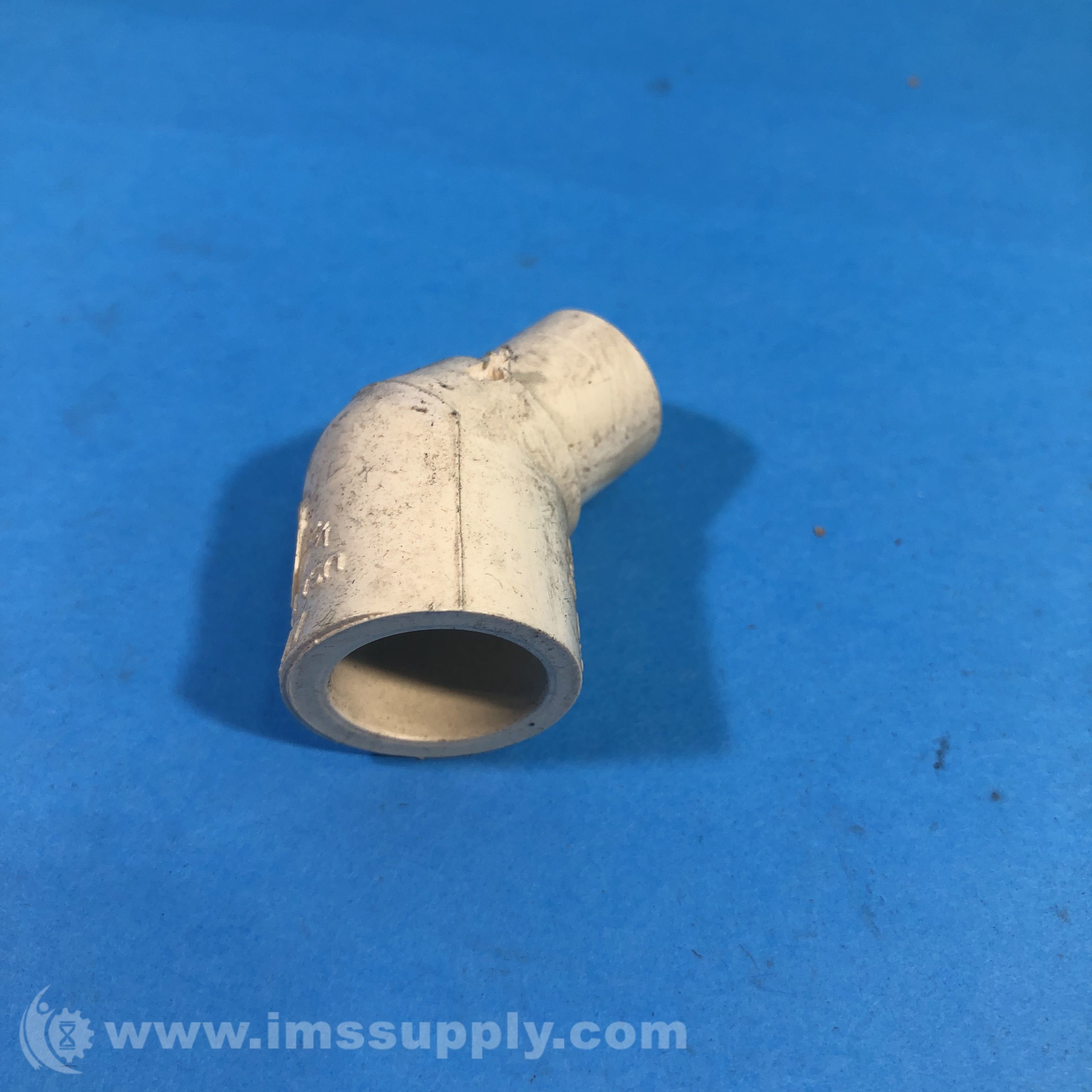 Nibco 3/4 to 1/2 White PVC 45 Degree Reducer Fitting - IMS Supply