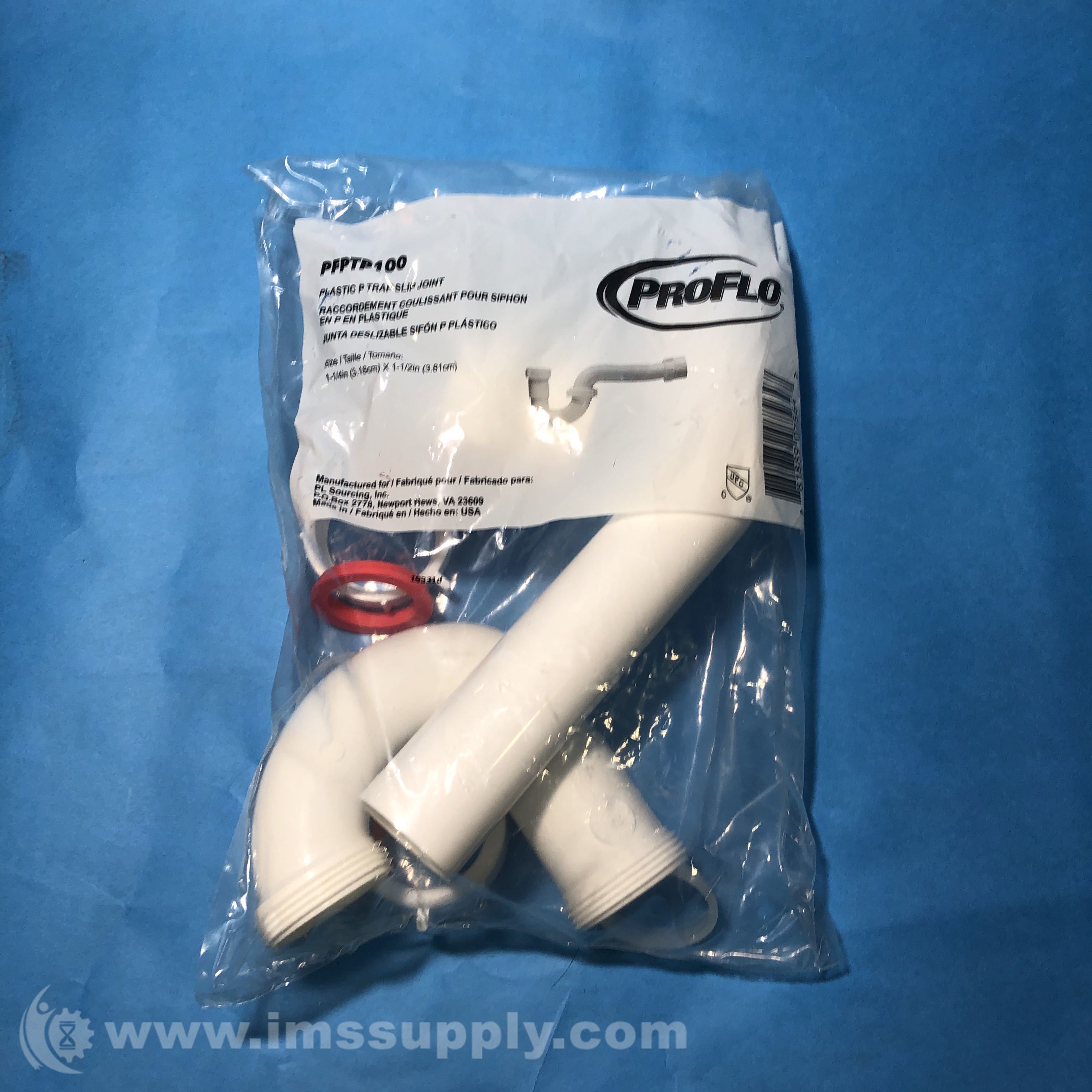 Proflo PFPTP100 11/4 x 11/2 Plastic SlipJoint PTrap IMS Supply