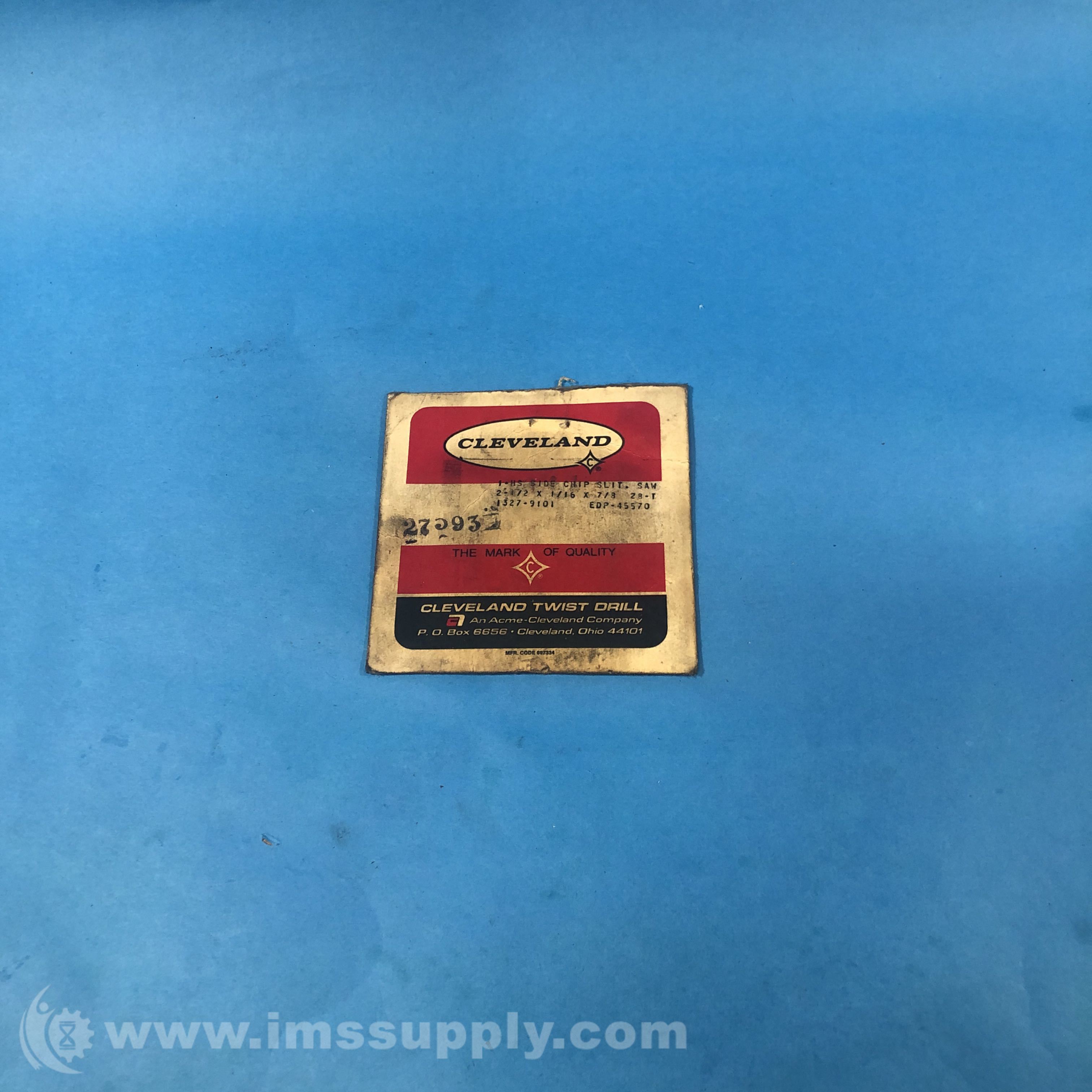 Cleveland Twist Drill 1 HS Side Chip Slit Saw IMS Supply