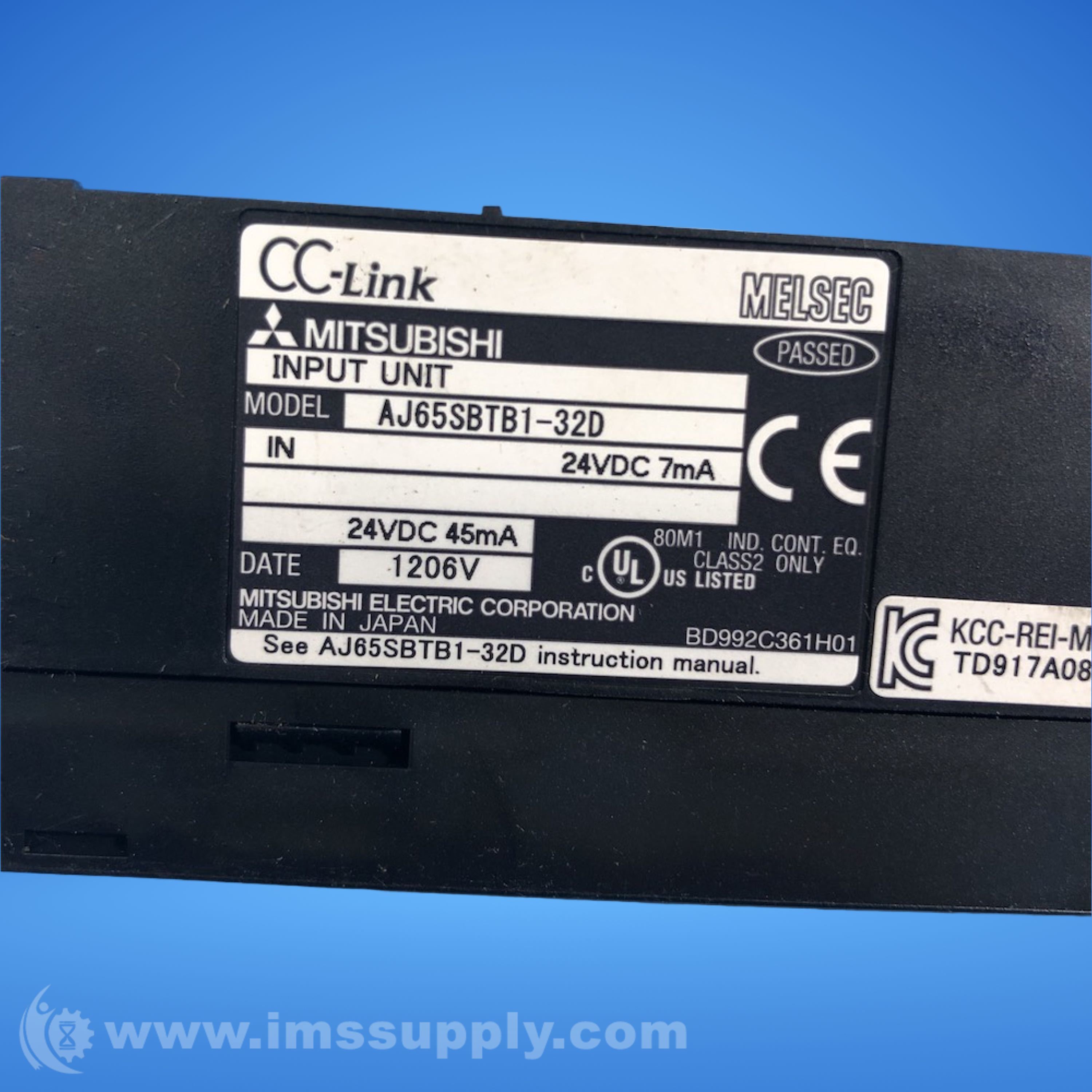 Mitsubishi Electric AJ65SBTB1-32D INPUT MODULE - IMS Supply