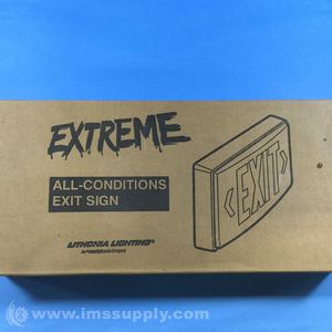 LITHONIA LV S 1 R 120/277 EXTREME BLACK EXIT SIGN