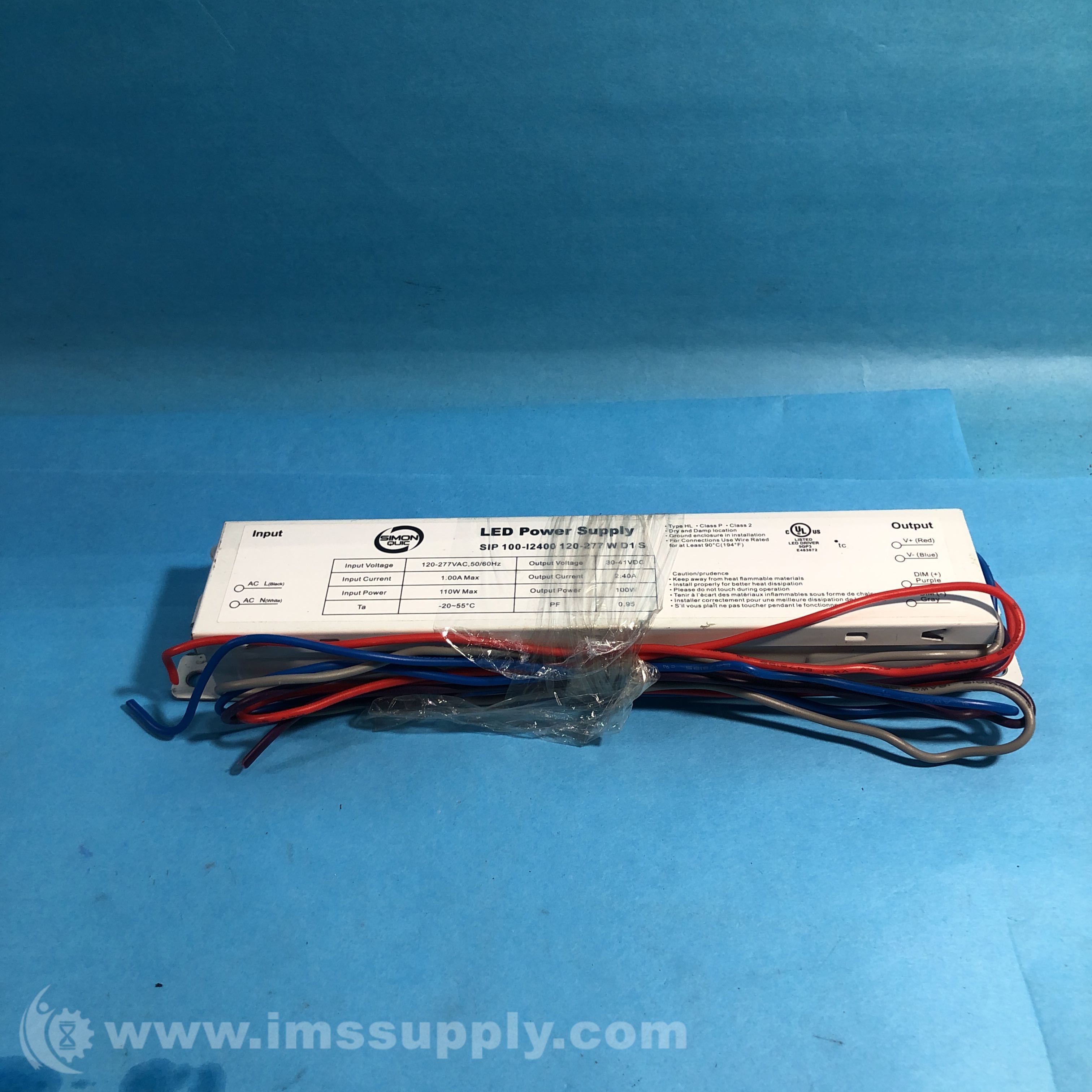 Simon 100-I2400 120-277 W D1 S LED Power Supply - IMS Supply