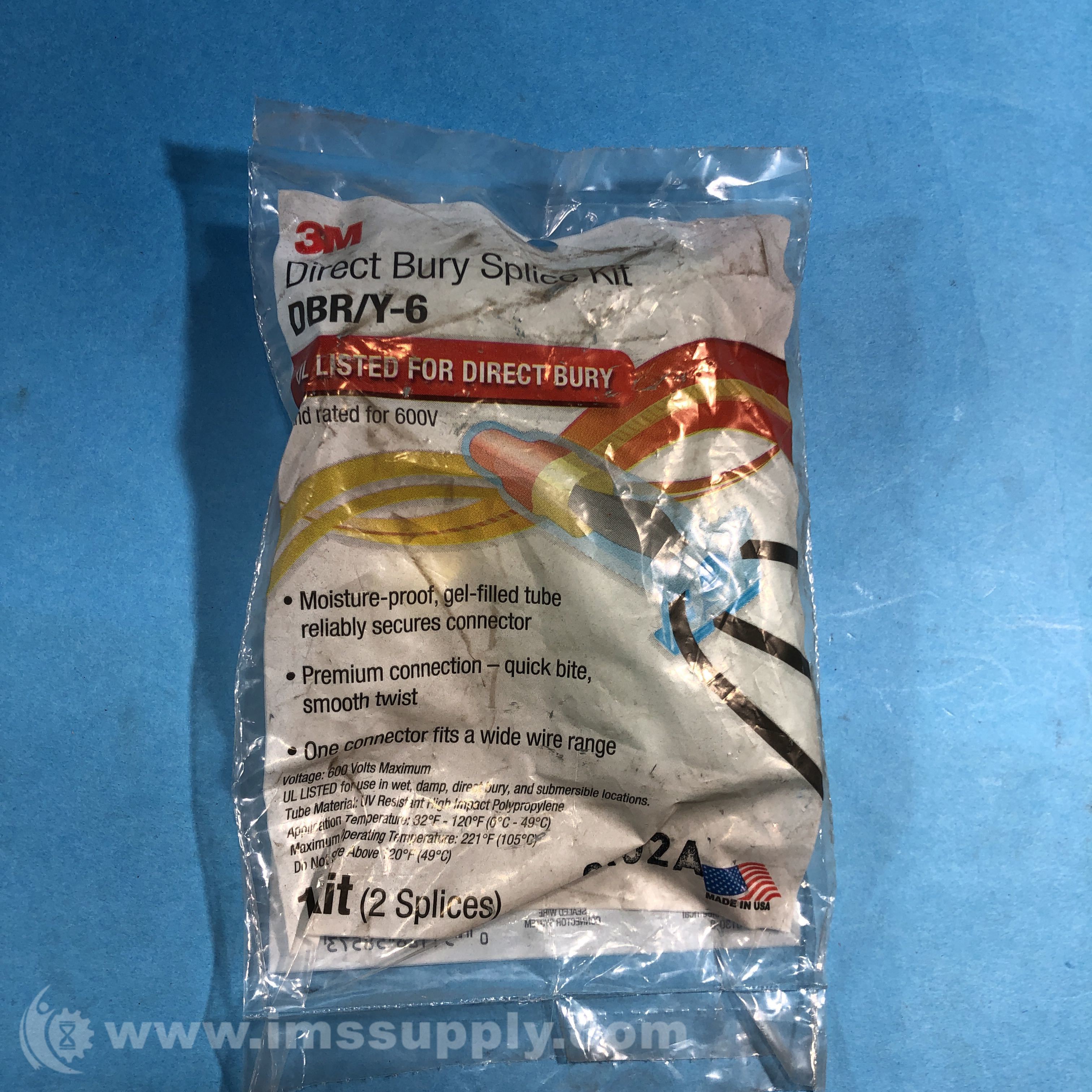 3M DBR/Y-6 Bag of 2 Direct Bury Splice Kit 18-10 AWG - IMS Supply