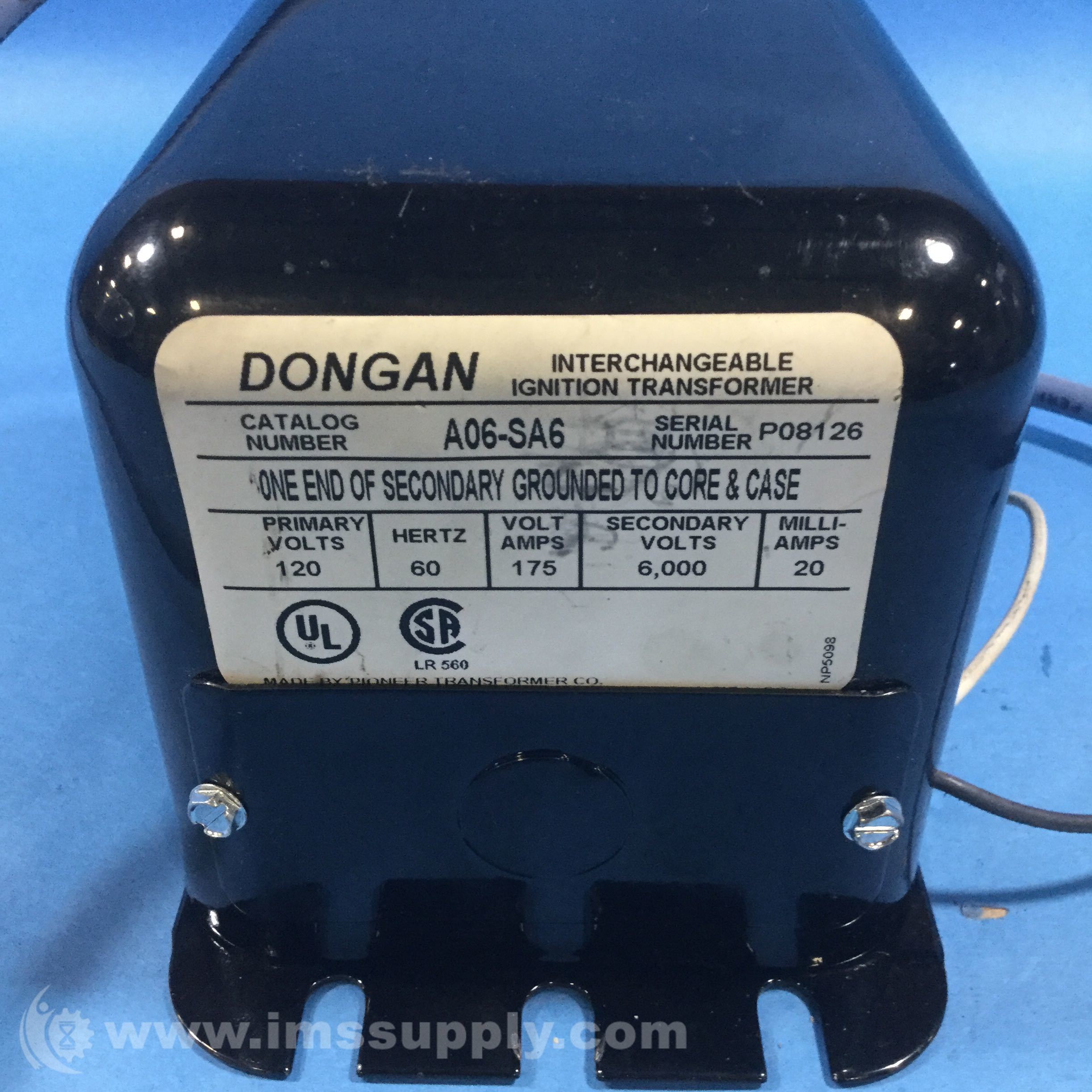 Dongan A06-SA6 Interchangeable Ignition Transformer - IMS Supply
