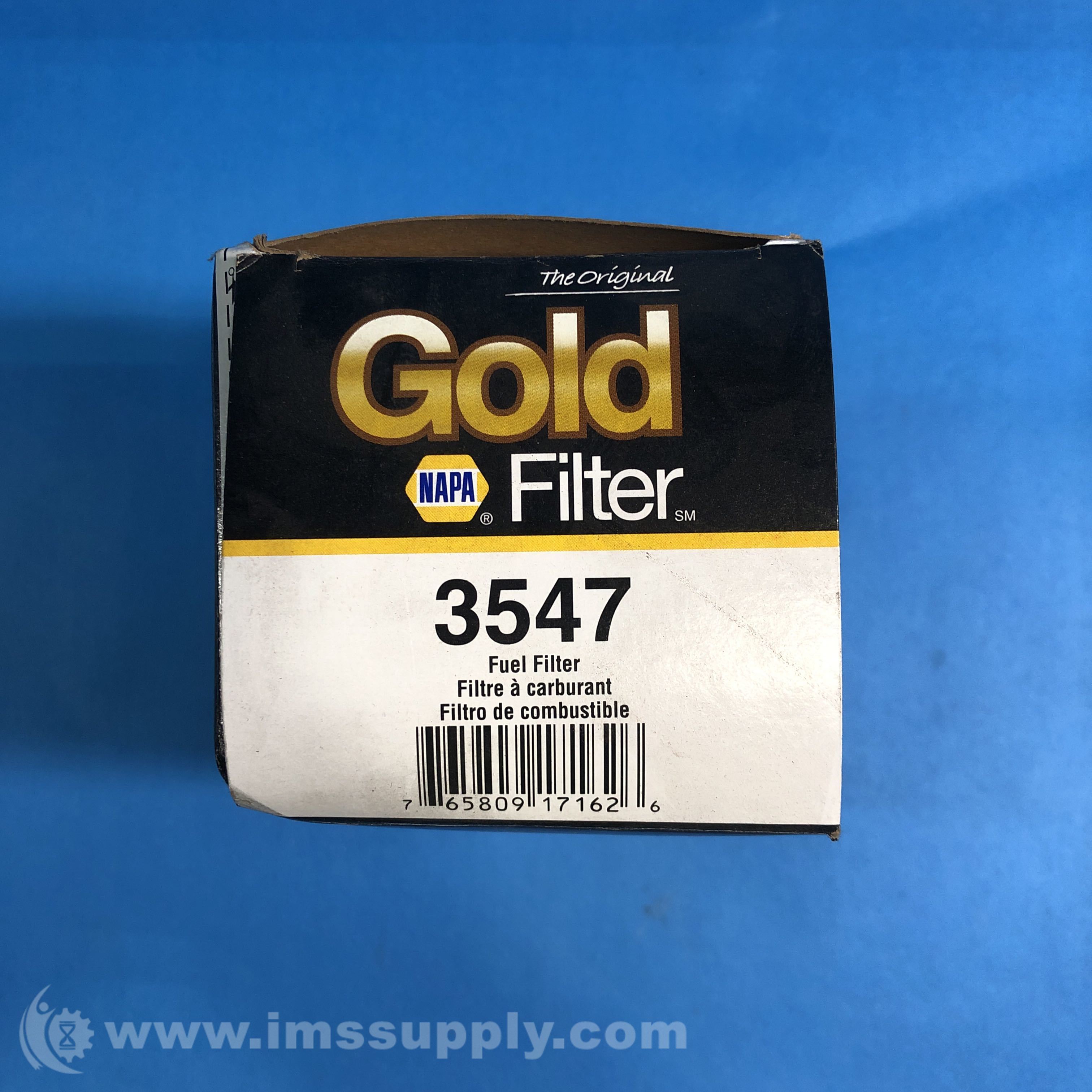 Napa 3547 Gold Fuel Filter, KeyWay Style, Plastic Mesh IMS Supply
