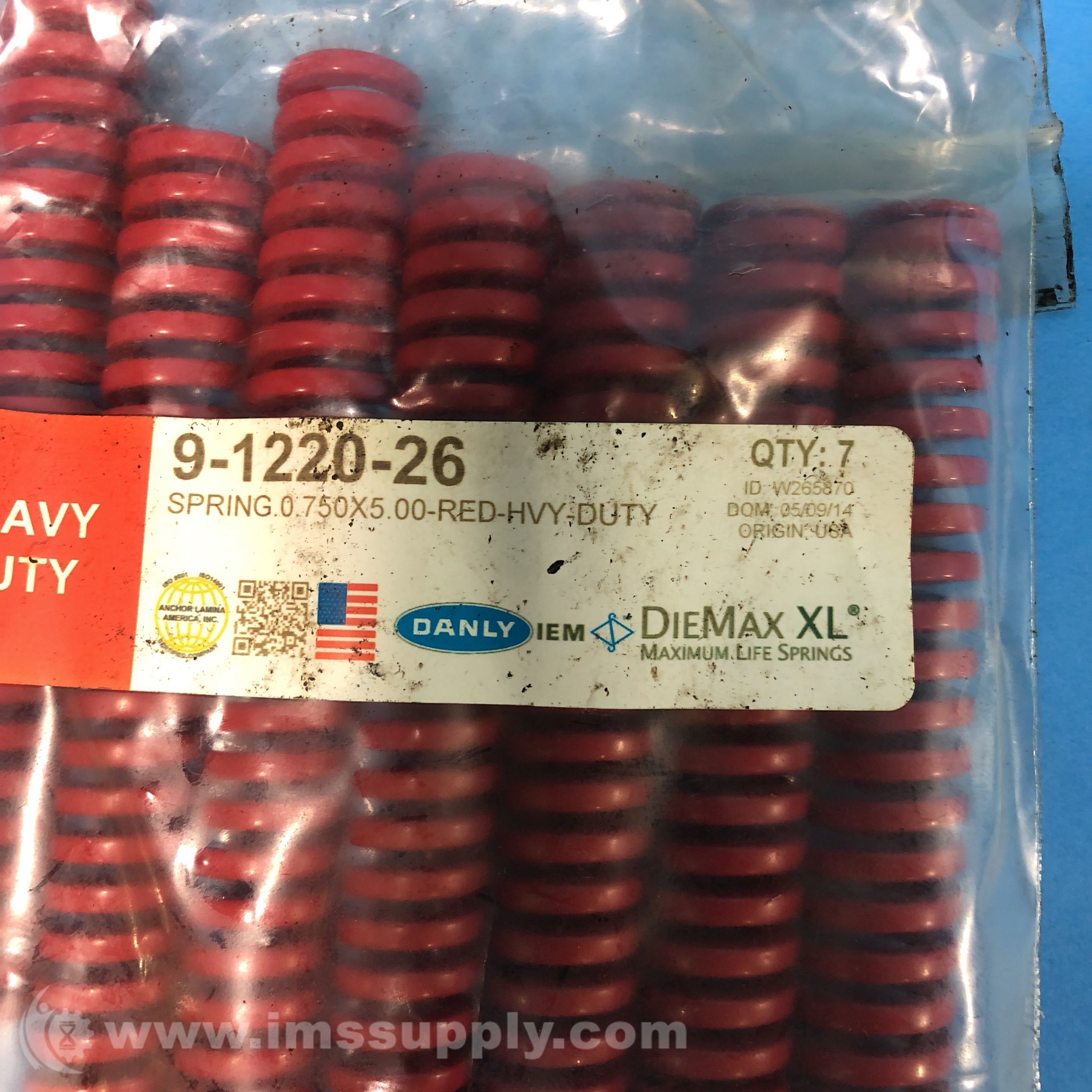 Danly 9122026 Pack of 7 Heavy Duty Die Springs IMS Supply