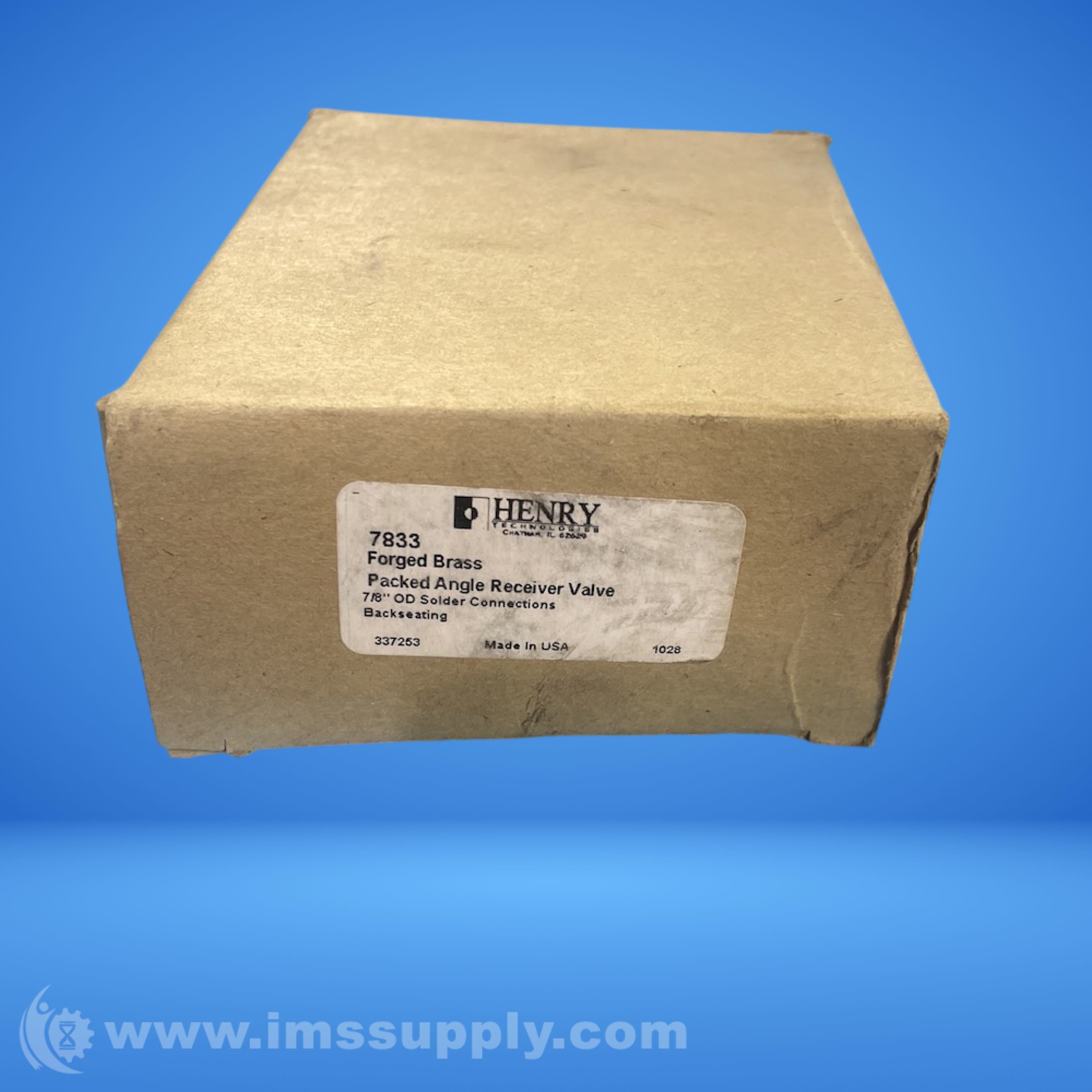 Henry Technologies 7833 Angle Receiver Valve - IMS Supply
